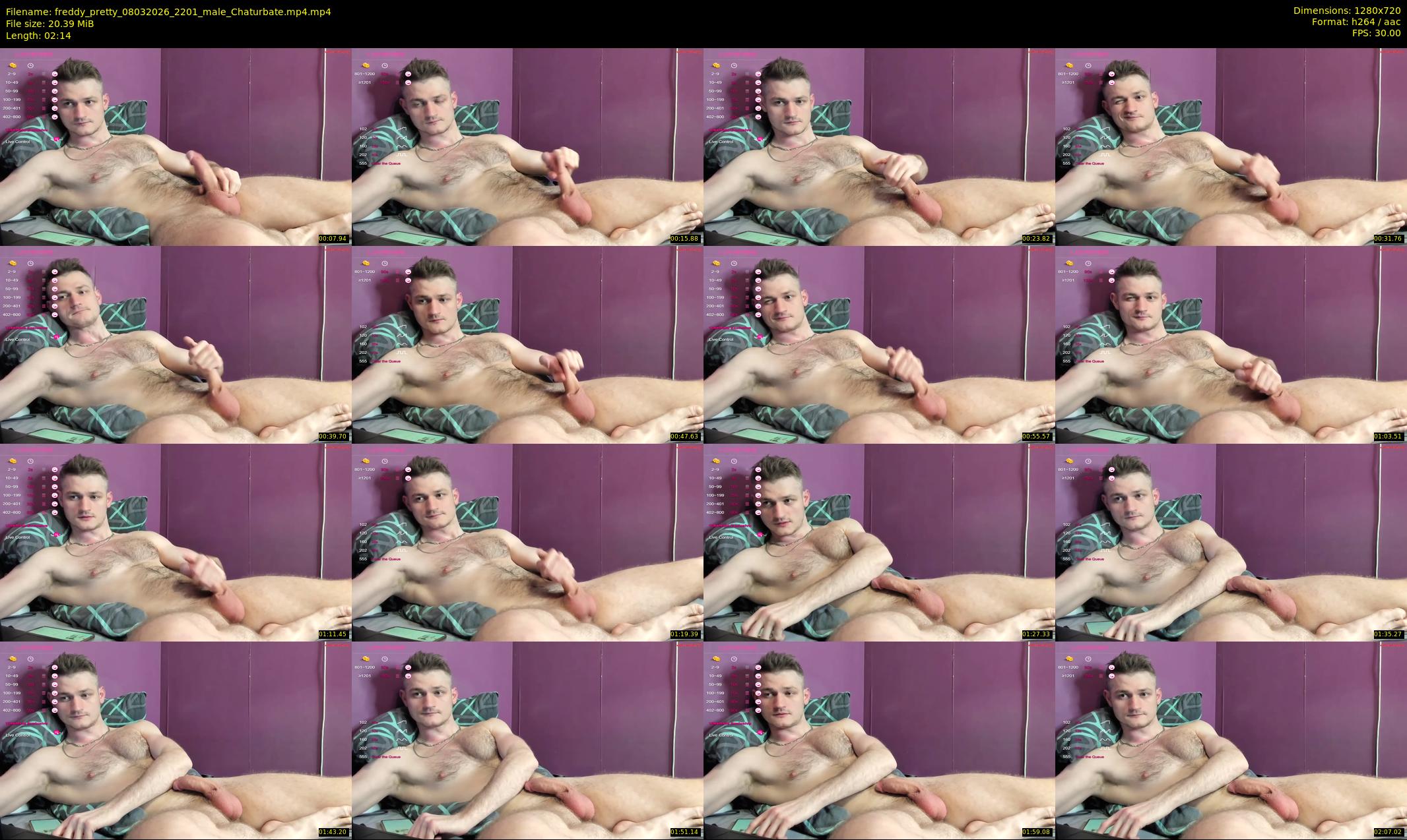 freddy_pretty — 3 minute Chaturbate male cam show recording, 720p, Mar 8, 2026