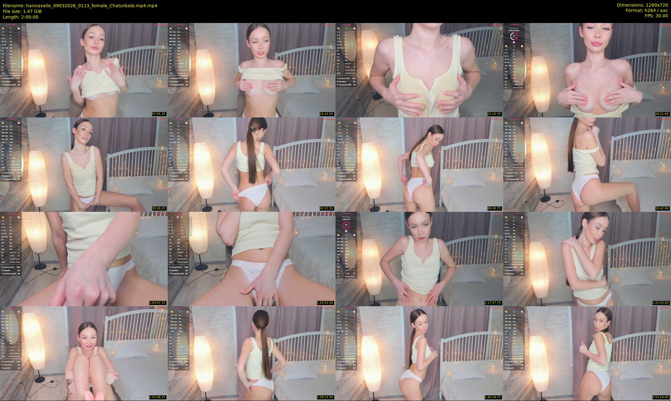 hannavaile — 120 minute Chaturbate female cam show recording, 720p, Mar 9, 2026