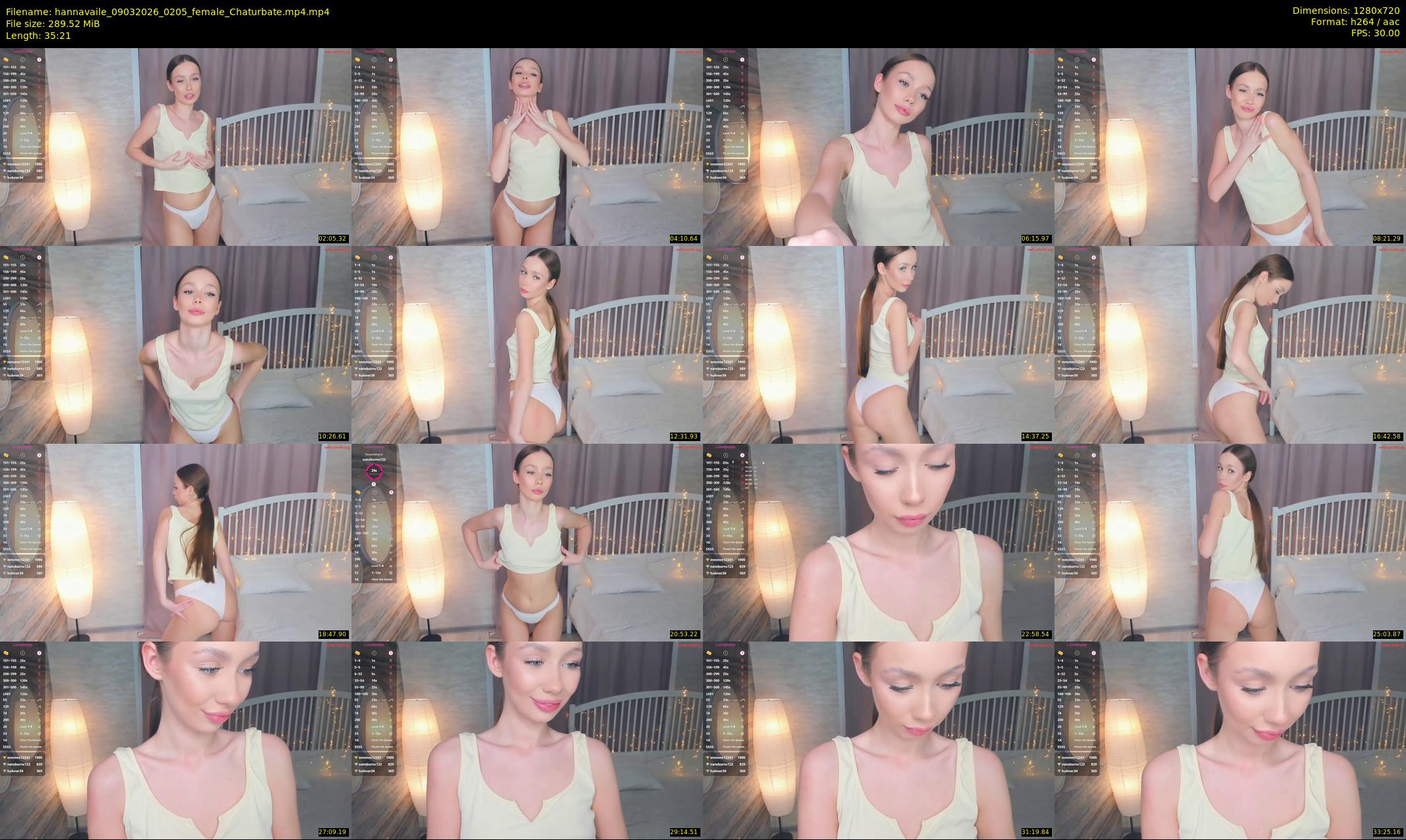 hannavaile — 36 minute Chaturbate female cam show recording, 720p, Mar 9, 2026