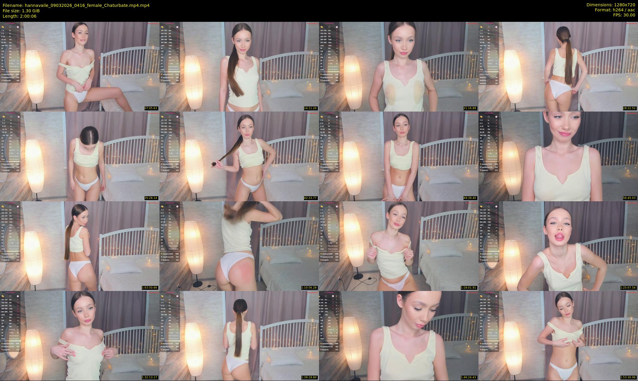 hannavaile — 121 minute Chaturbate female cam show recording, 720p, Mar 9, 2026