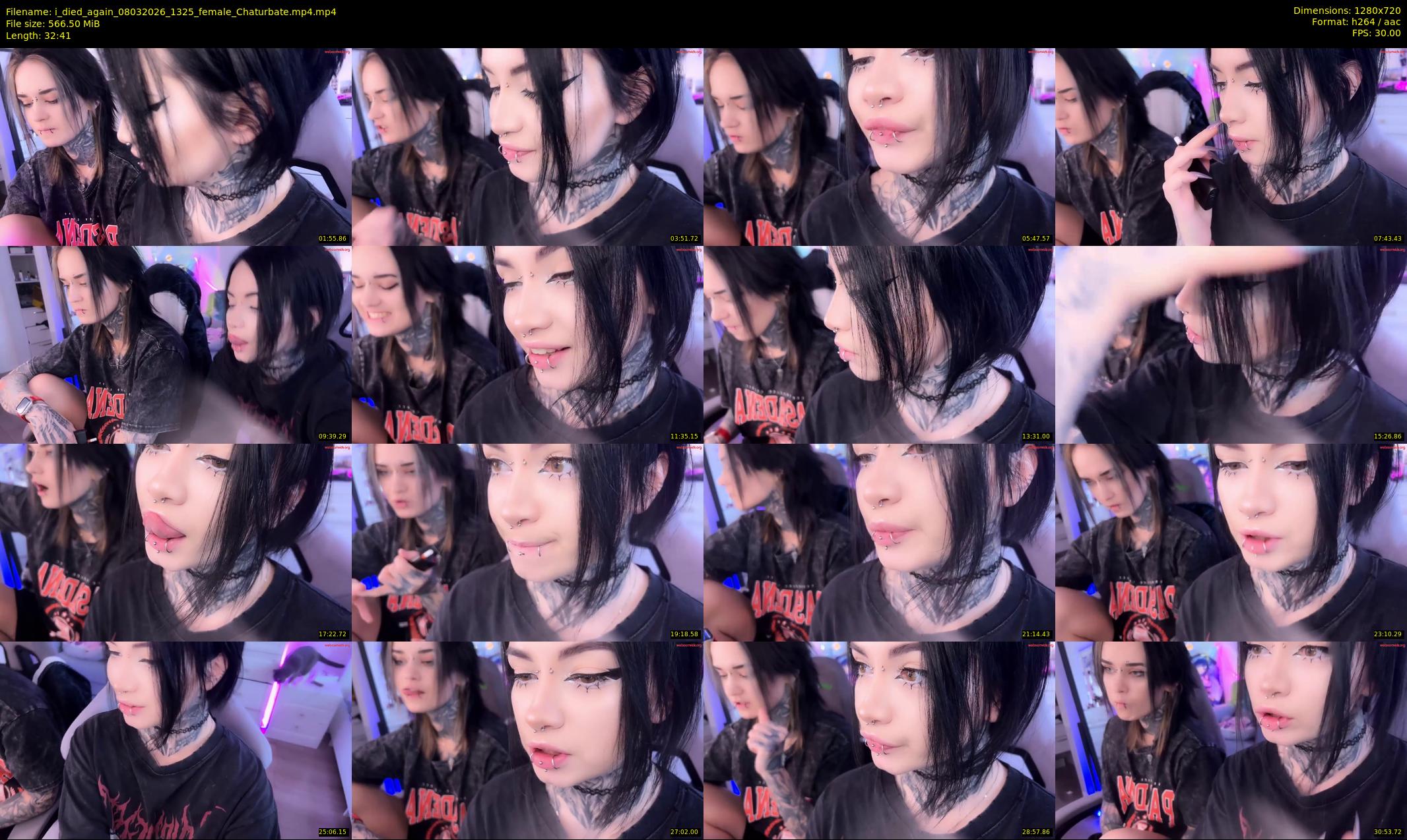 i_died_again — 33 minute Chaturbate female cam show recording, 720p, Mar 8, 2026