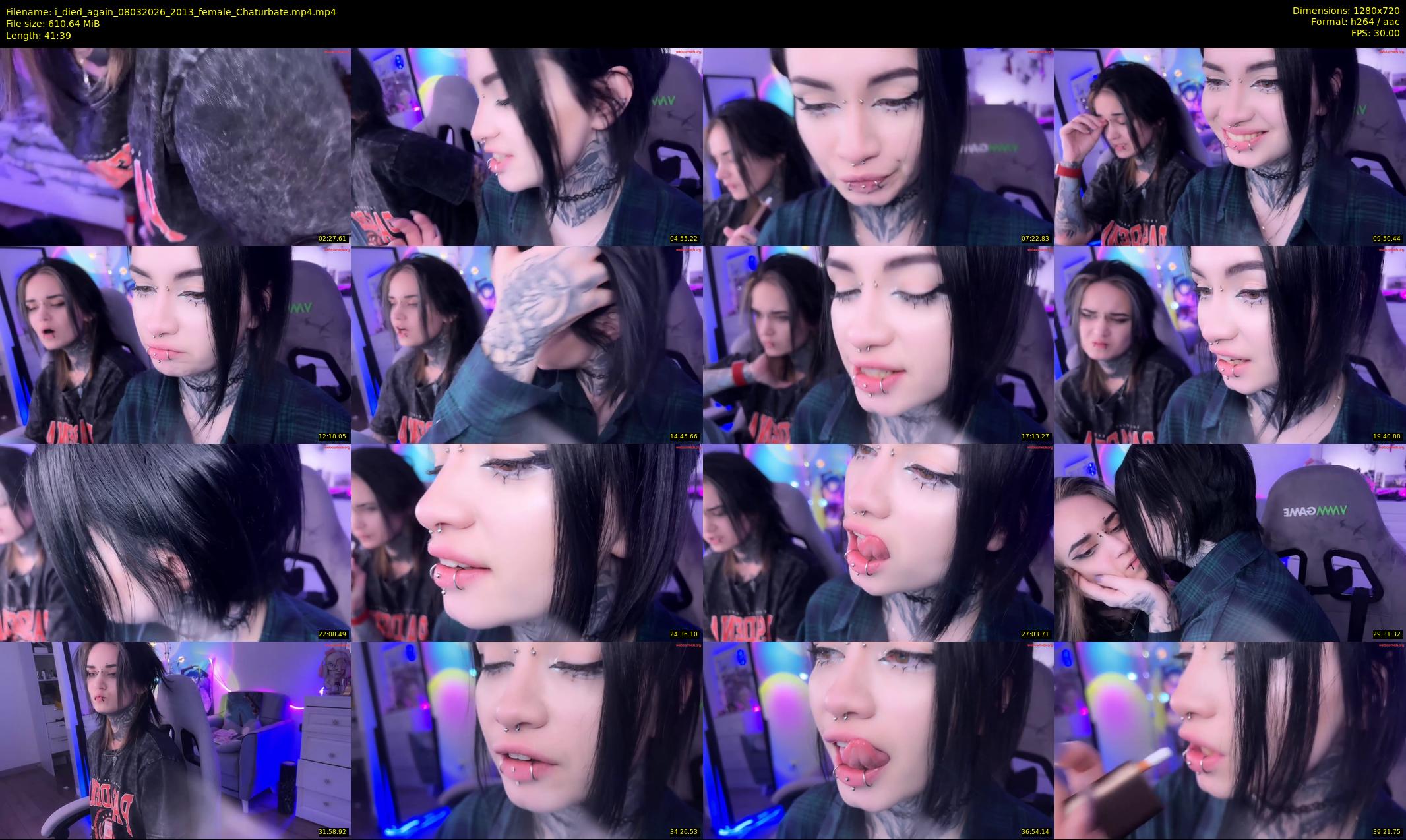 i_died_again — 42 minute Chaturbate female cam show recording, 720p, Mar 8, 2026