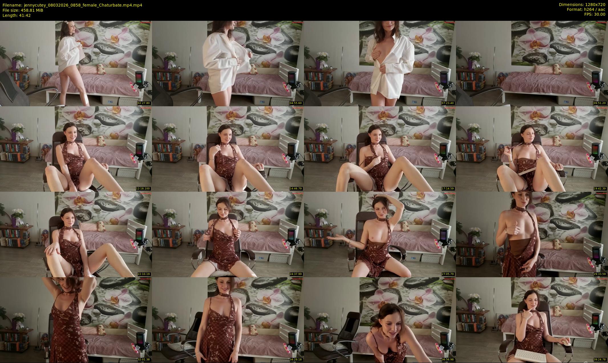 jennycutey — 42 minute Chaturbate female cam show recording, 720p, Mar 8, 2026