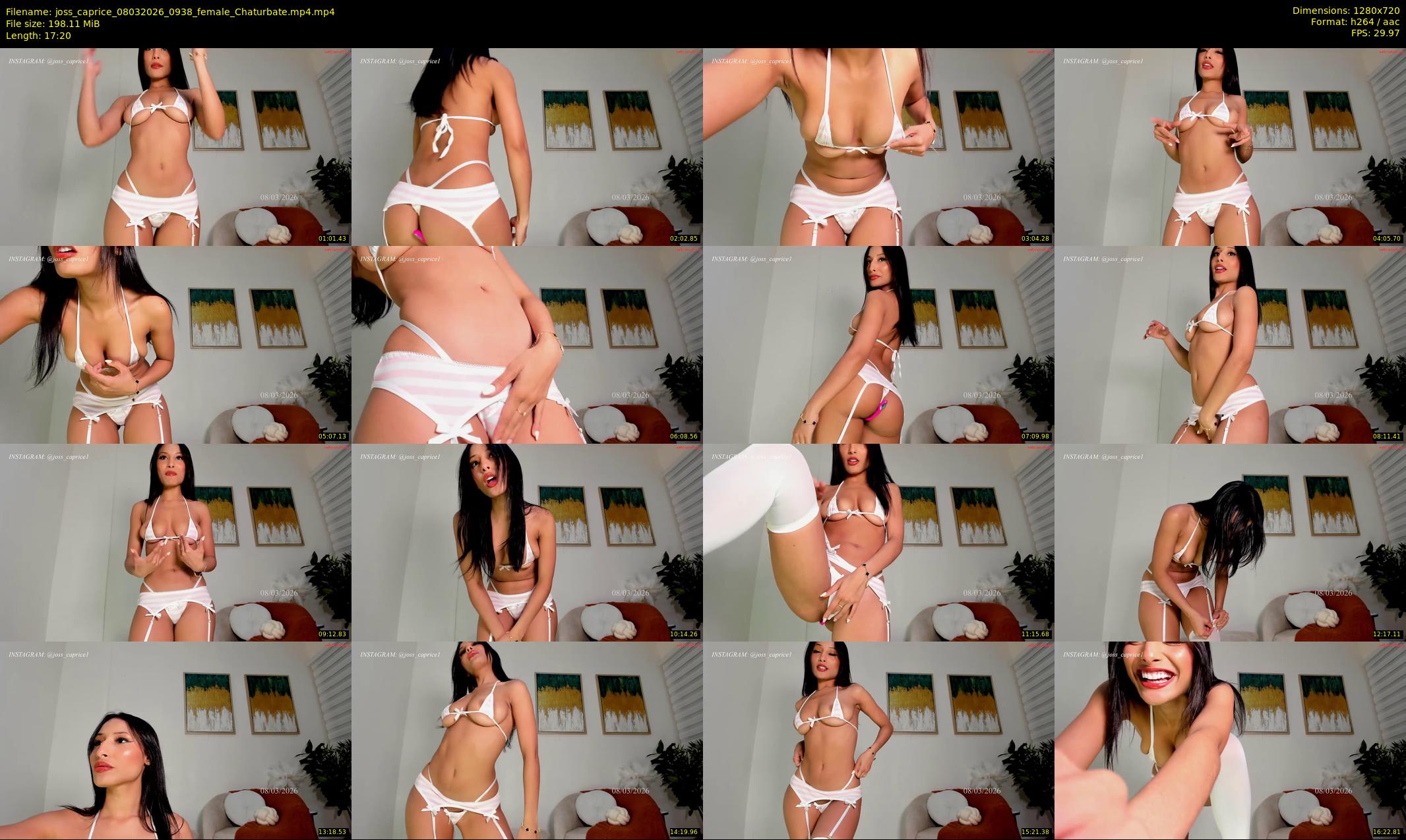 joss_caprice — 18 minute Chaturbate female cam show recording, 720p, Mar 8, 2026