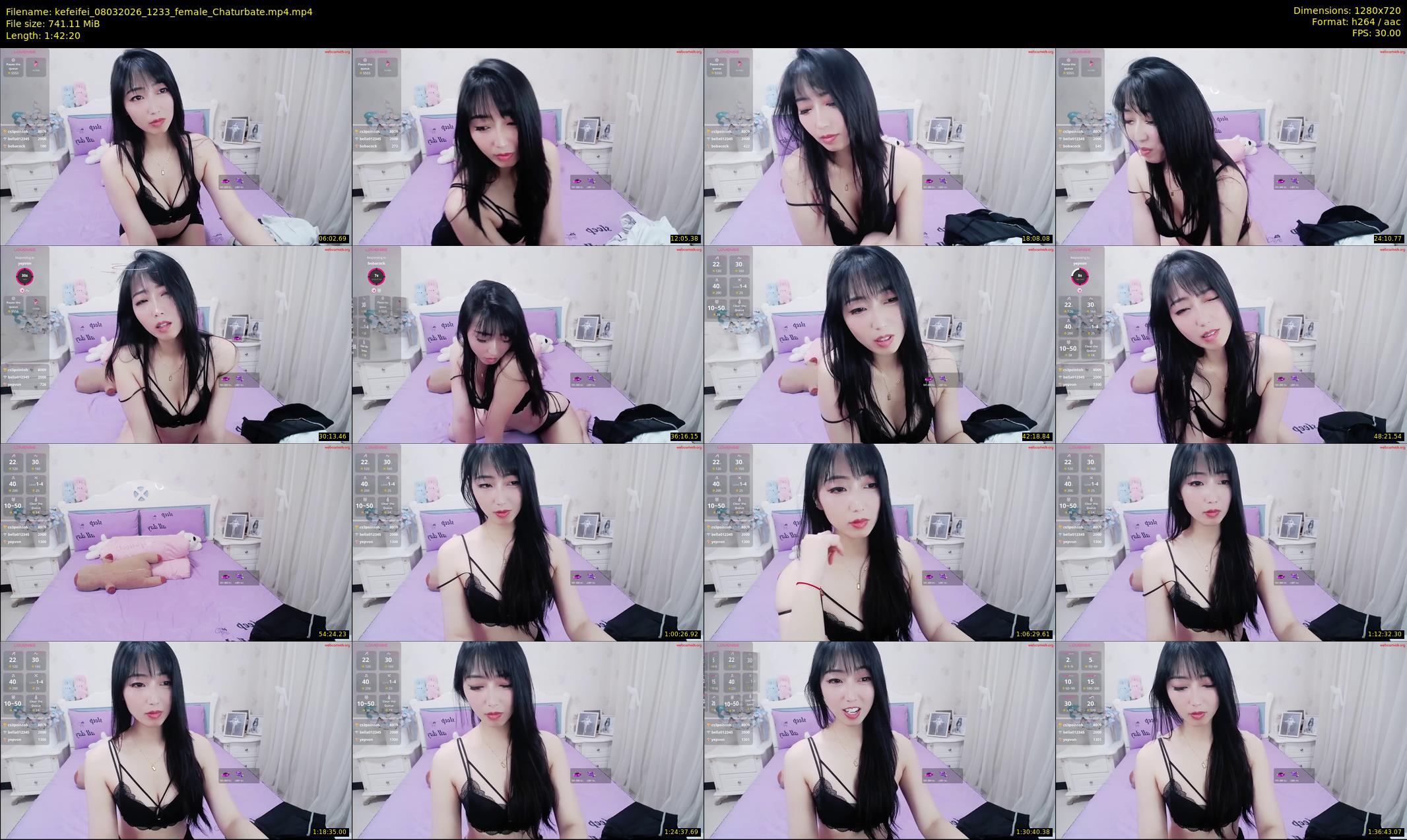 kefeifei — 103 minute Chaturbate female cam show recording, 720p, Mar 8, 2026
