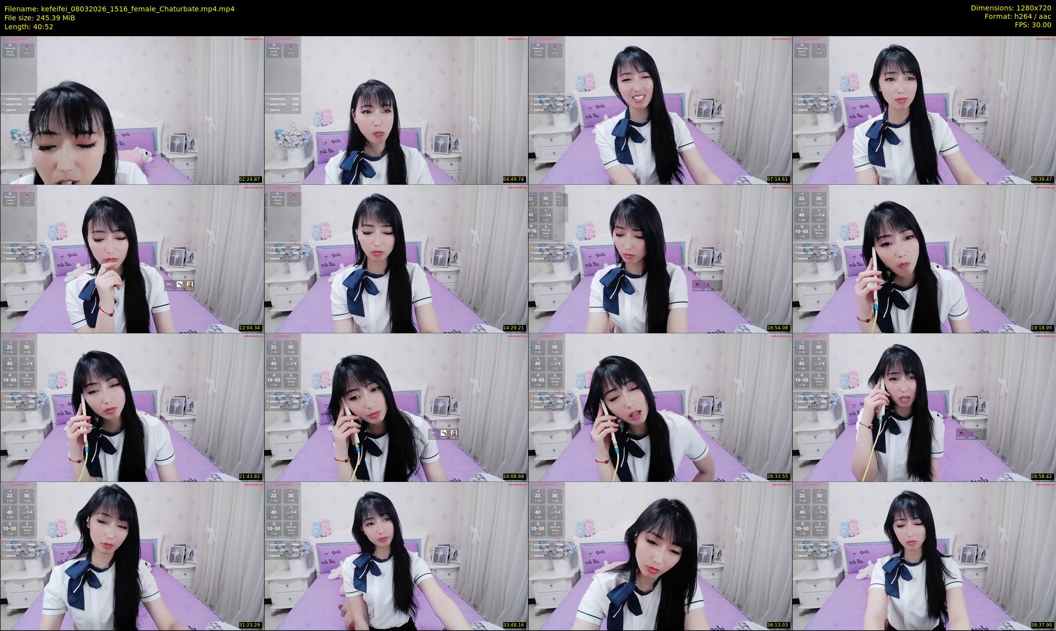 kefeifei — 41 minute Chaturbate female cam show recording, 720p, Mar 8, 2026