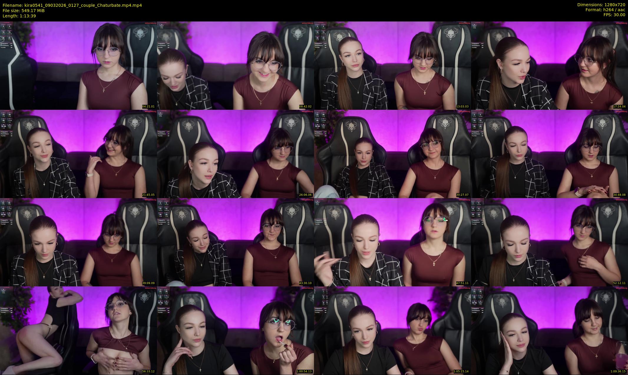 kira0541 — 74 minute Chaturbate couple cam show recording, 720p, Mar 9, 2026