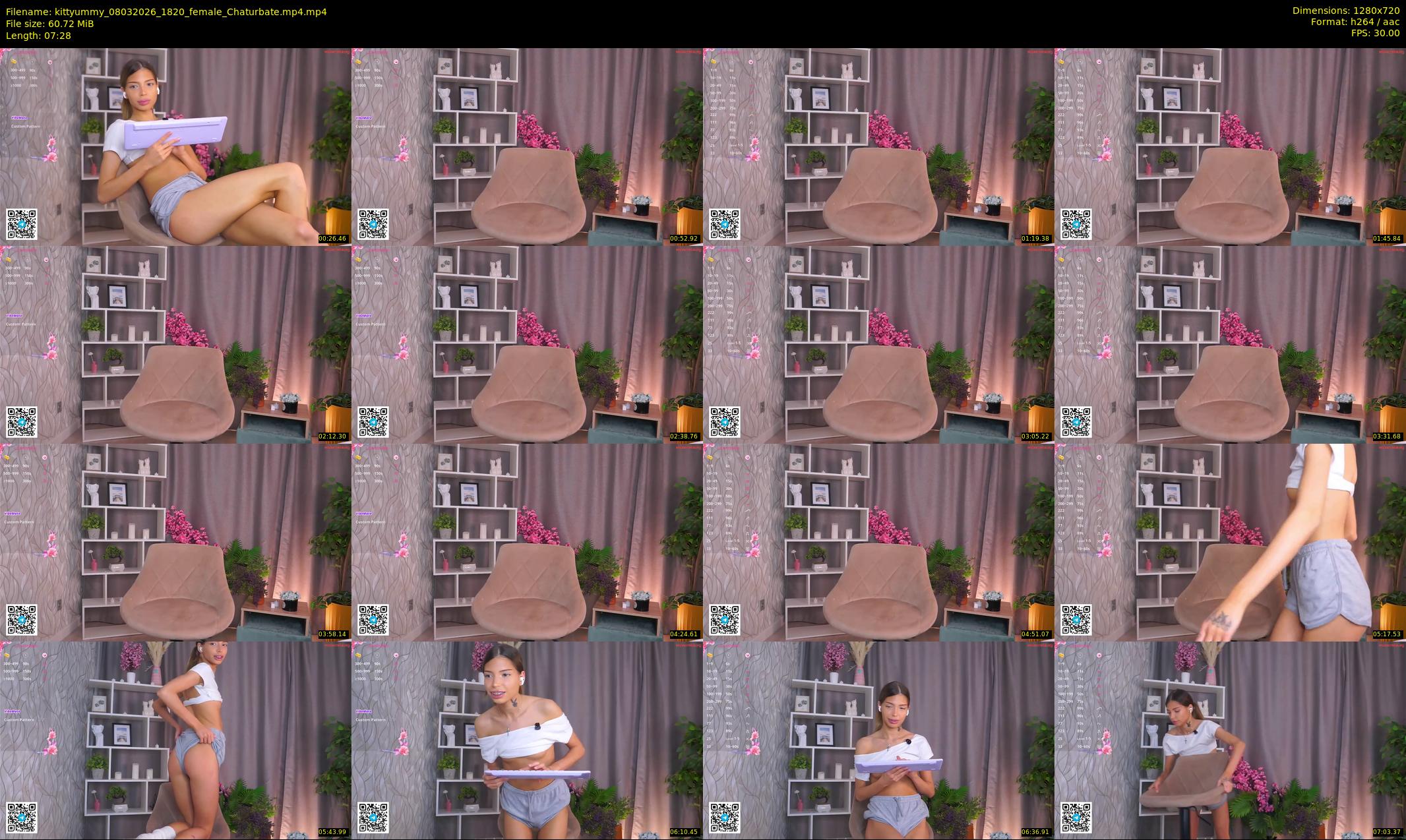 kittyummy — 8 minute Chaturbate female cam show recording, 720p, Mar 8, 2026