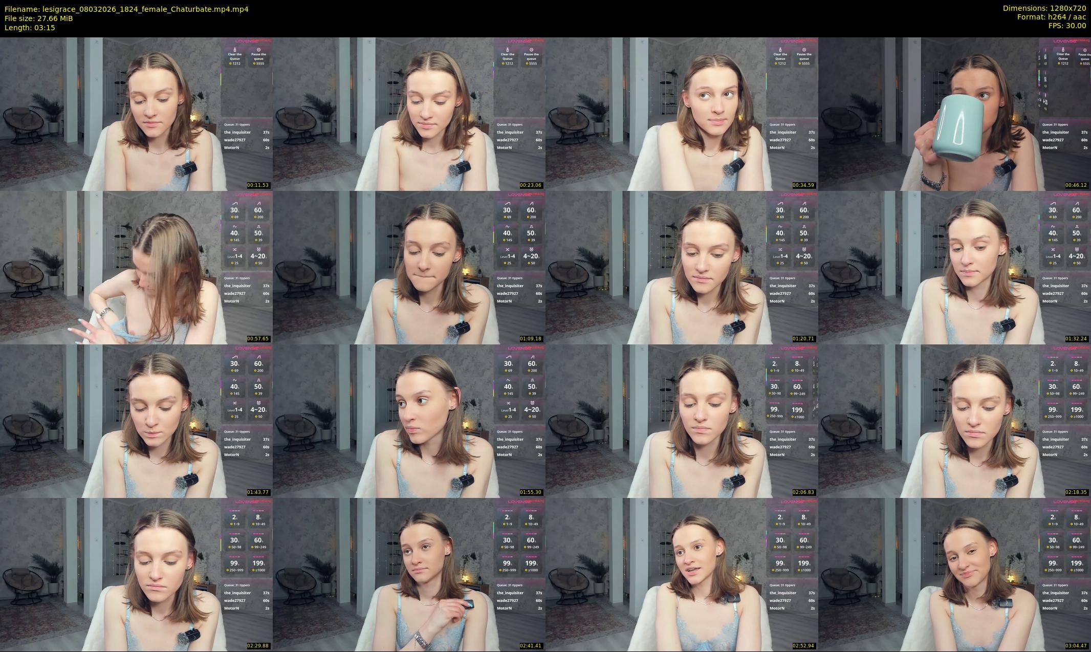 lesigrace — 4 minute Chaturbate female cam show recording, 720p, Mar 8, 2026