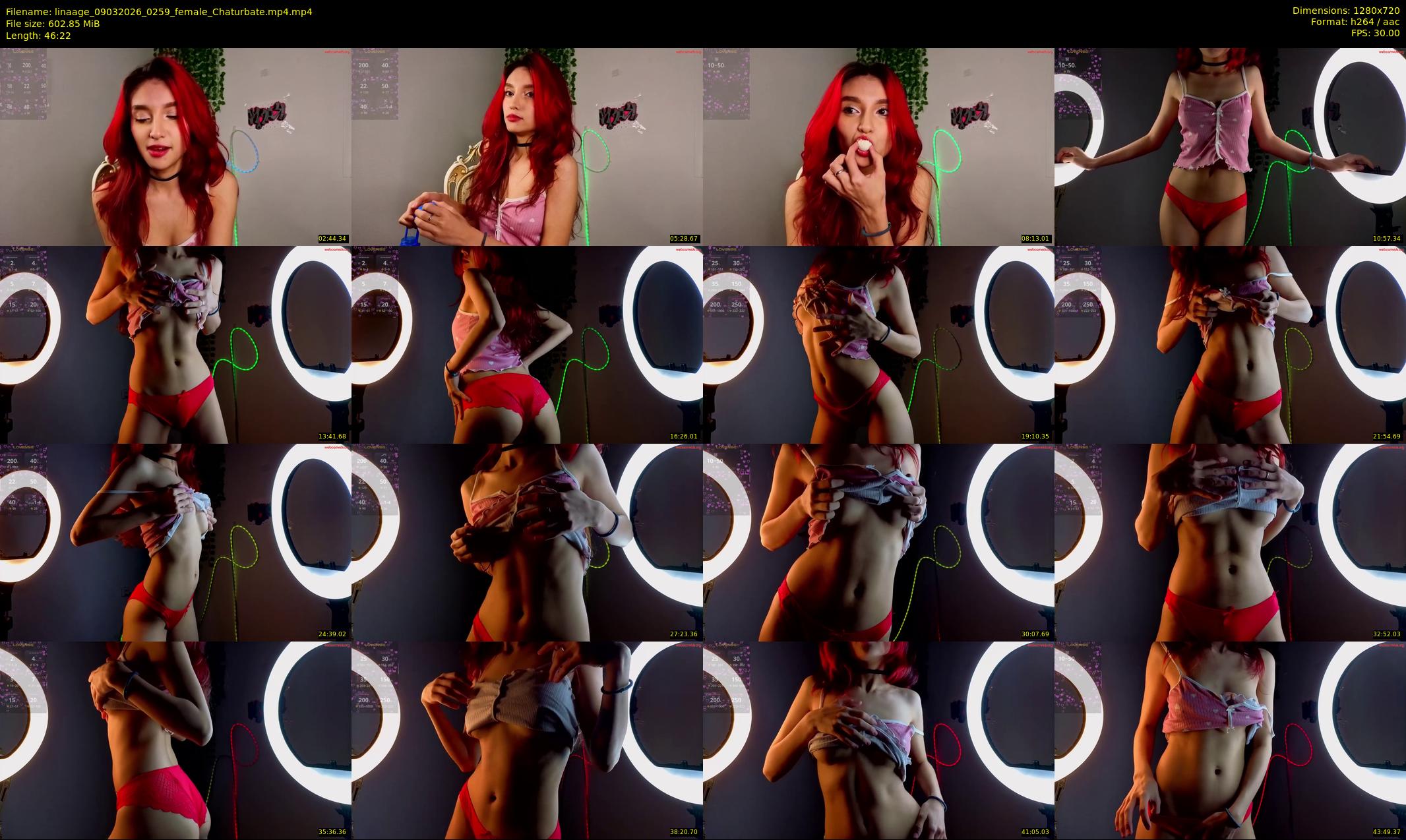 linaage — 47 minute Chaturbate female cam show recording, 720p, Mar 9, 2026