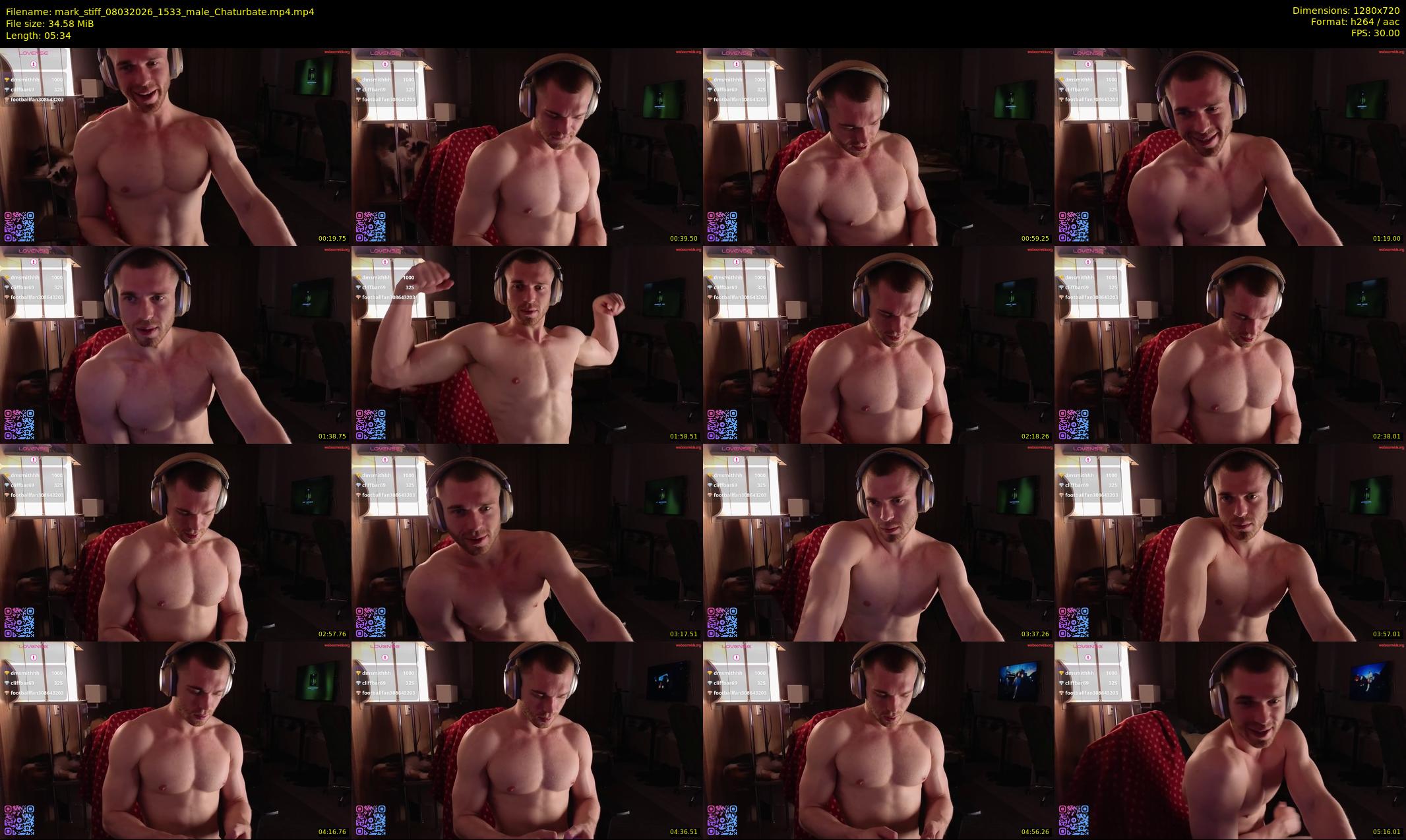 mark_stiff — 6 minute Chaturbate male cam show recording, 720p, Mar 8, 2026