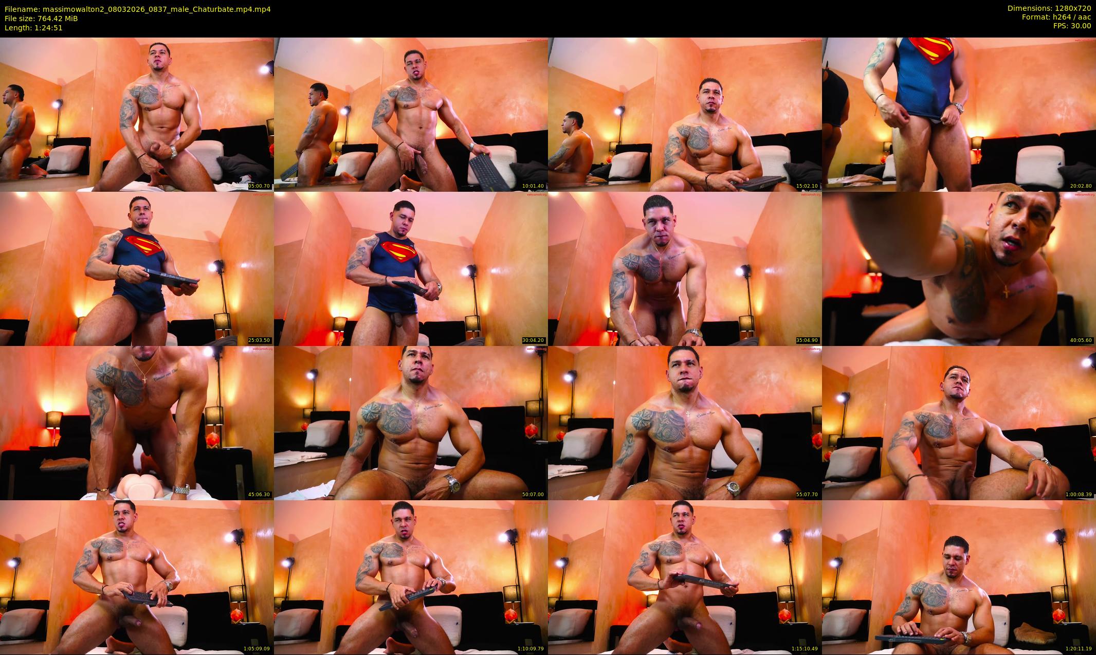 massimowalton2 — 85 minute Chaturbate male cam show recording, 720p, Mar 8, 2026