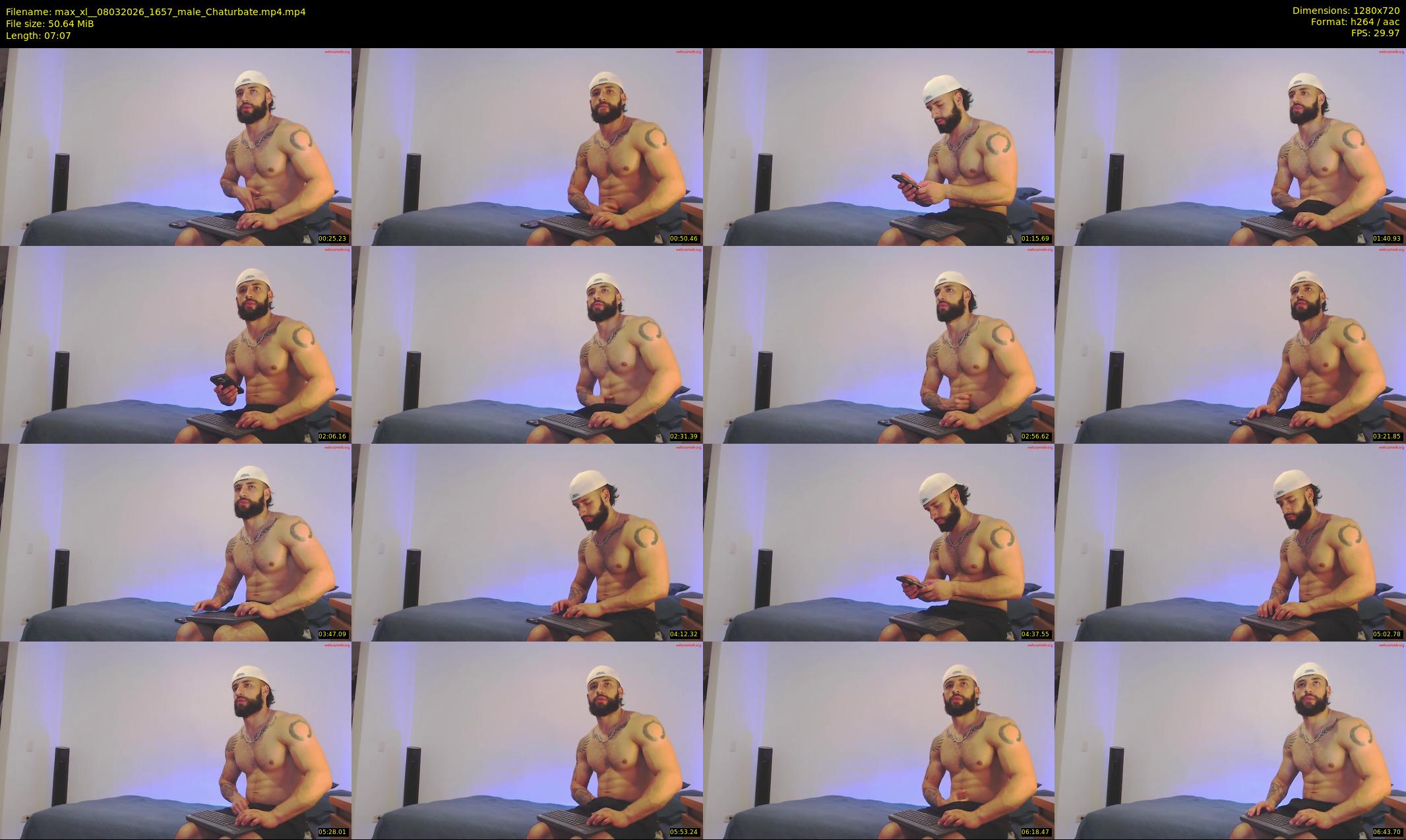 max_xl_ — 8 minute Chaturbate male cam show recording, 720p, Mar 8, 2026