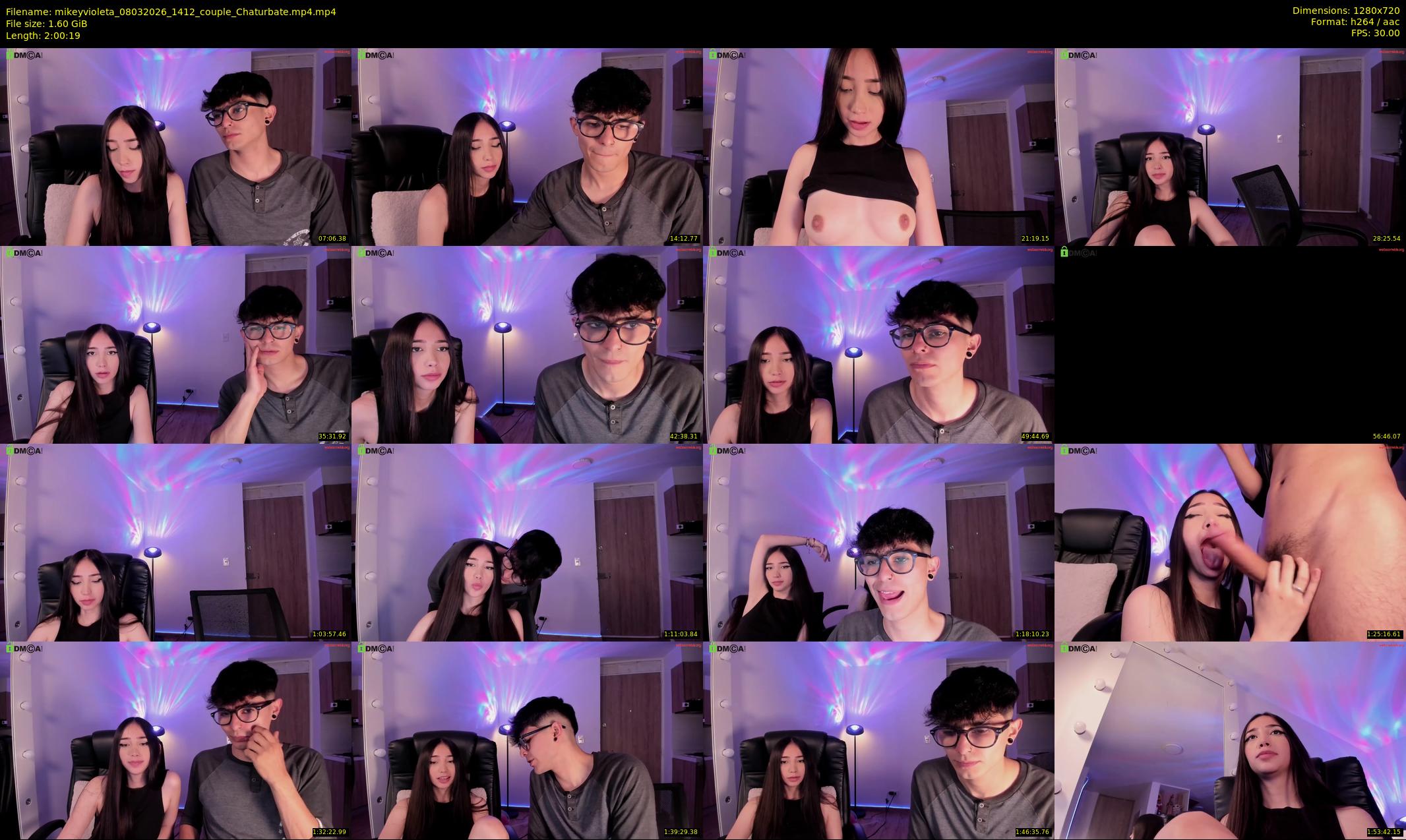 mikeyvioleta — 121 minute Chaturbate couple cam show recording, 720p, Mar 8, 2026