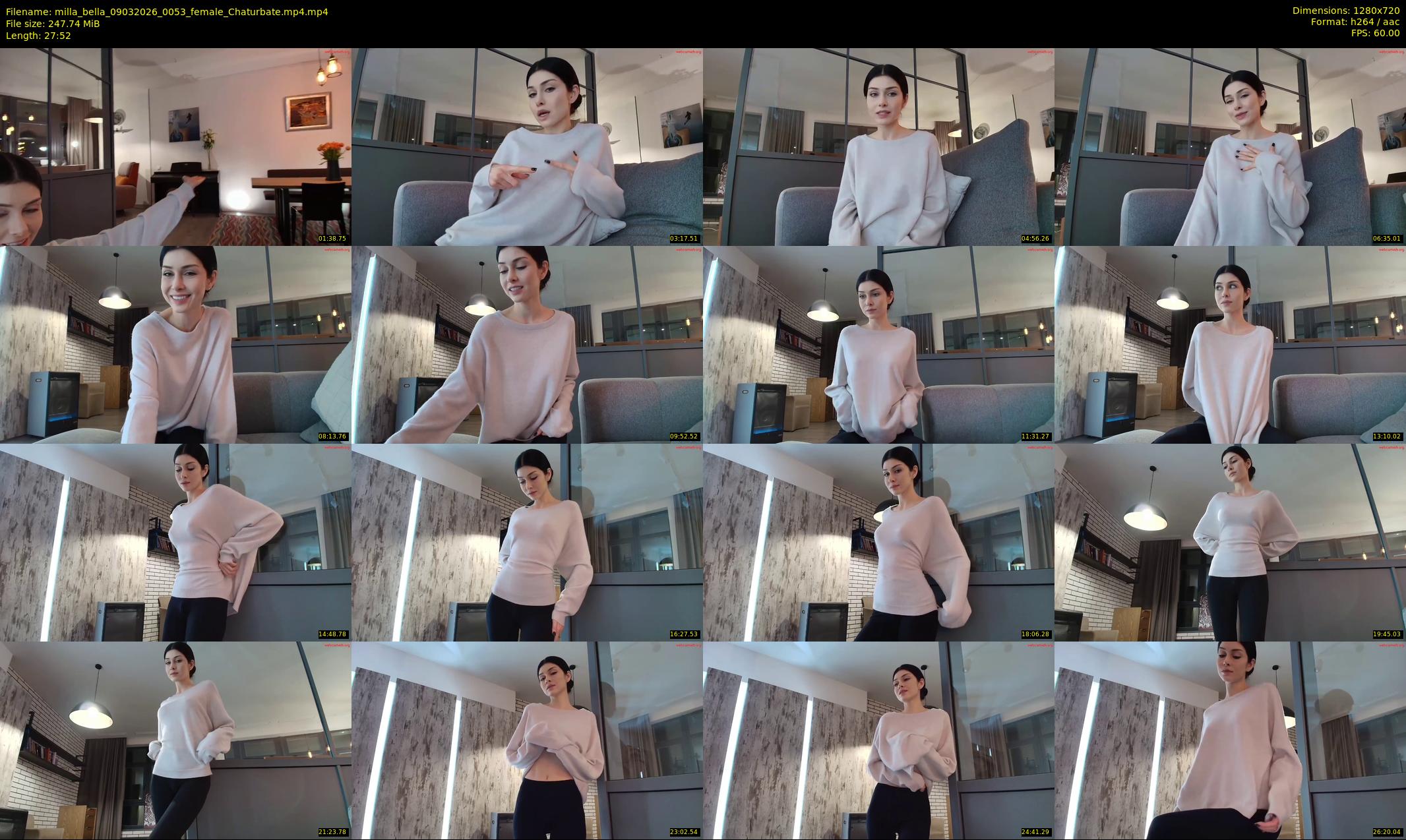 milla_bella — 28 minute Chaturbate female cam show recording, 720p, Mar 9, 2026