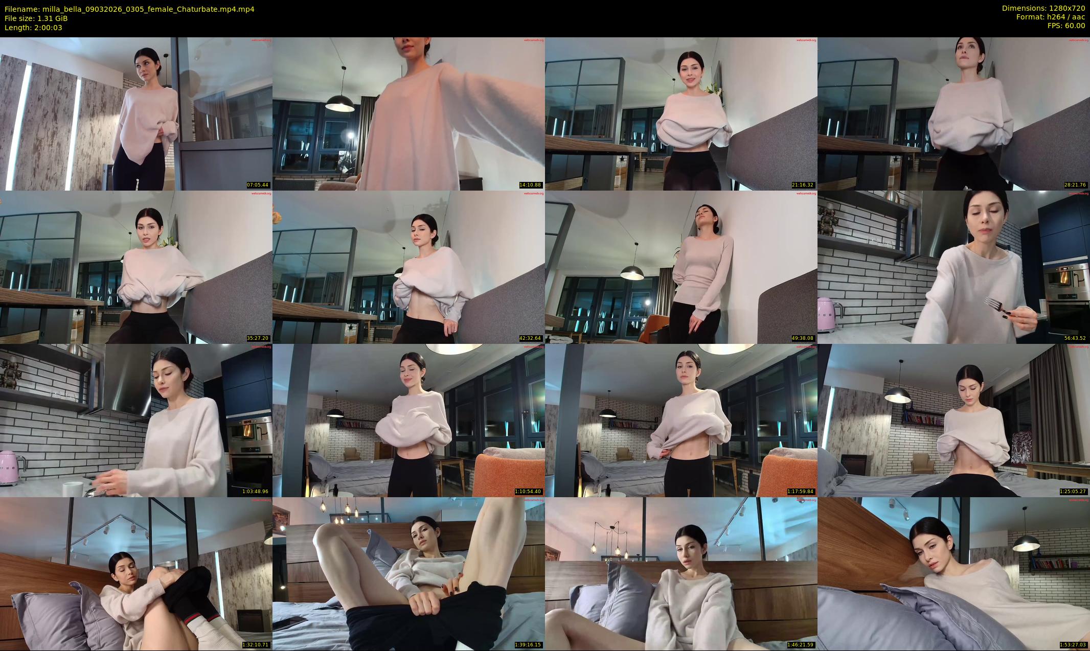 milla_bella — 121 minute Chaturbate female cam show recording, 720p, Mar 9, 2026