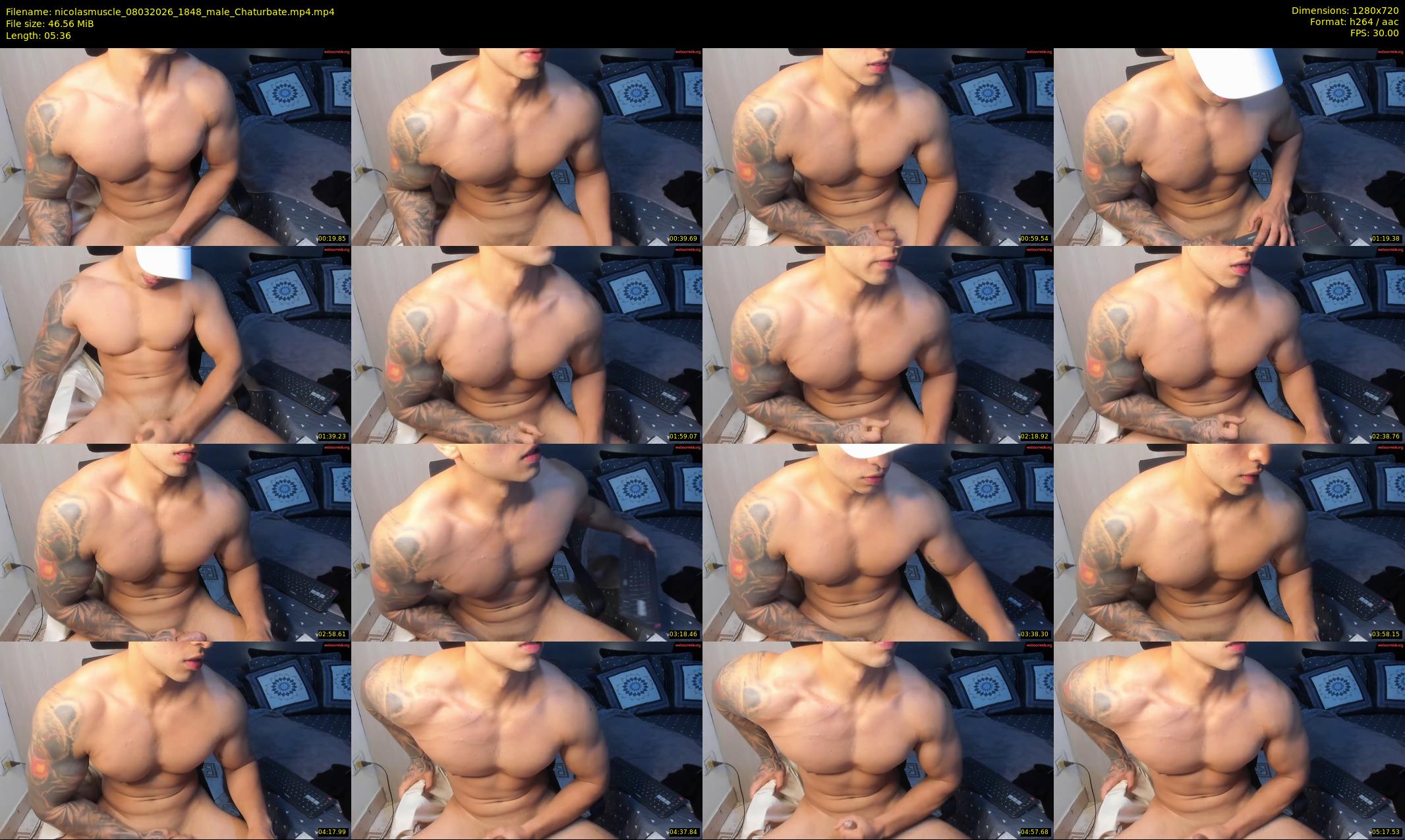 nicolasmuscle — 6 minute Chaturbate male cam show recording, 720p, Mar 8, 2026