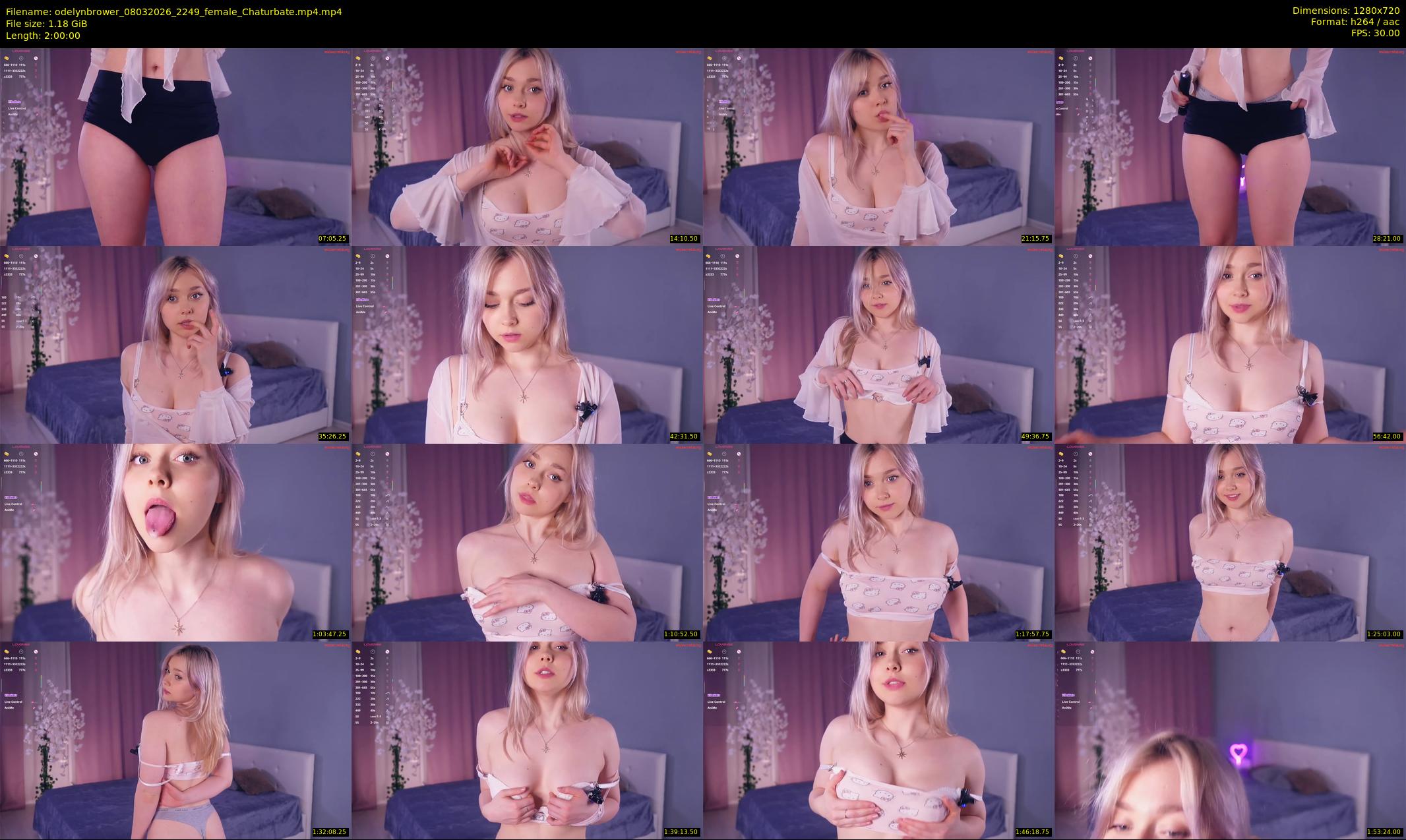 odelynbrower — 120 minute Chaturbate female cam show recording, 720p, Mar 8, 2026