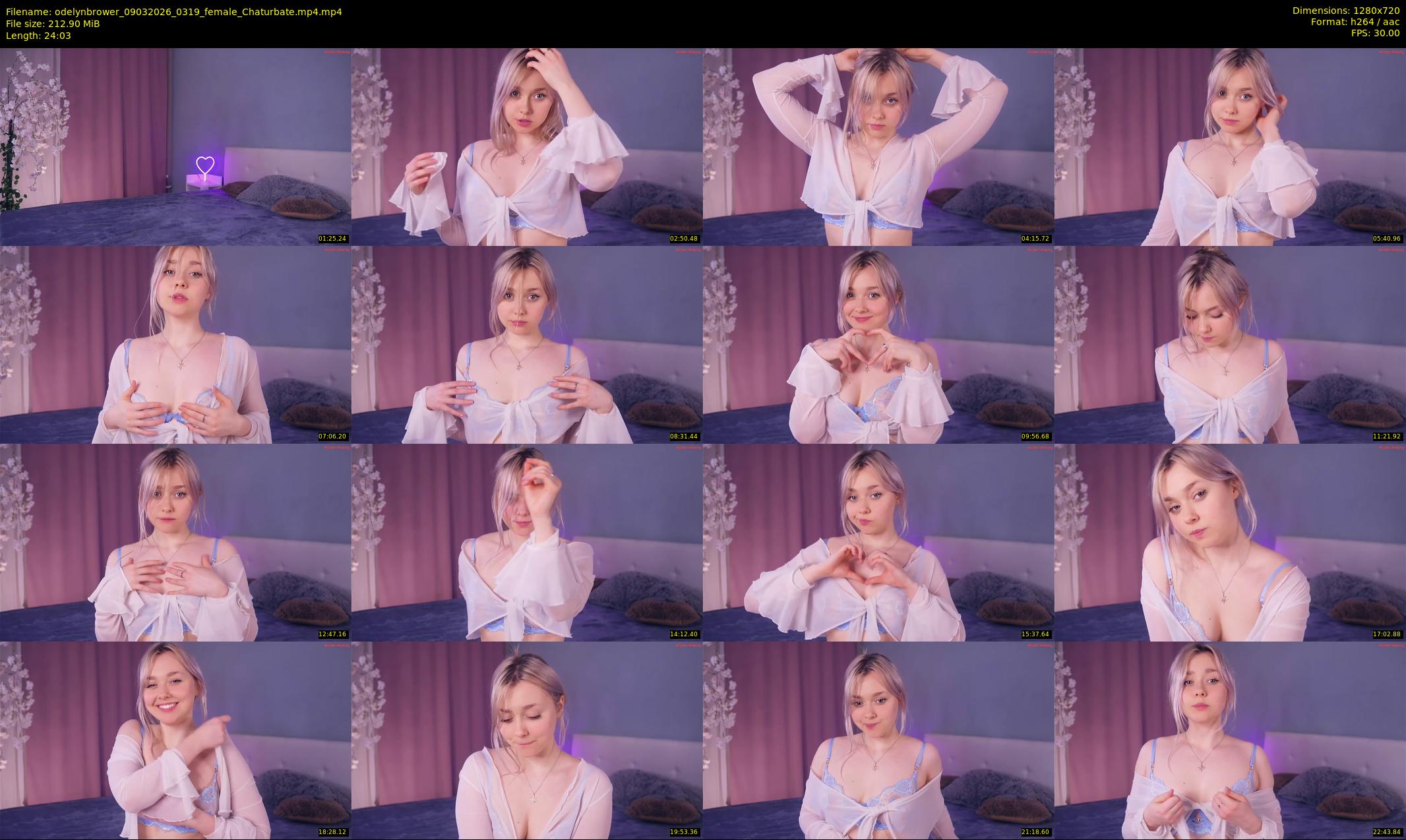odelynbrower — 25 minute Chaturbate female cam show recording, 720p, Mar 9, 2026