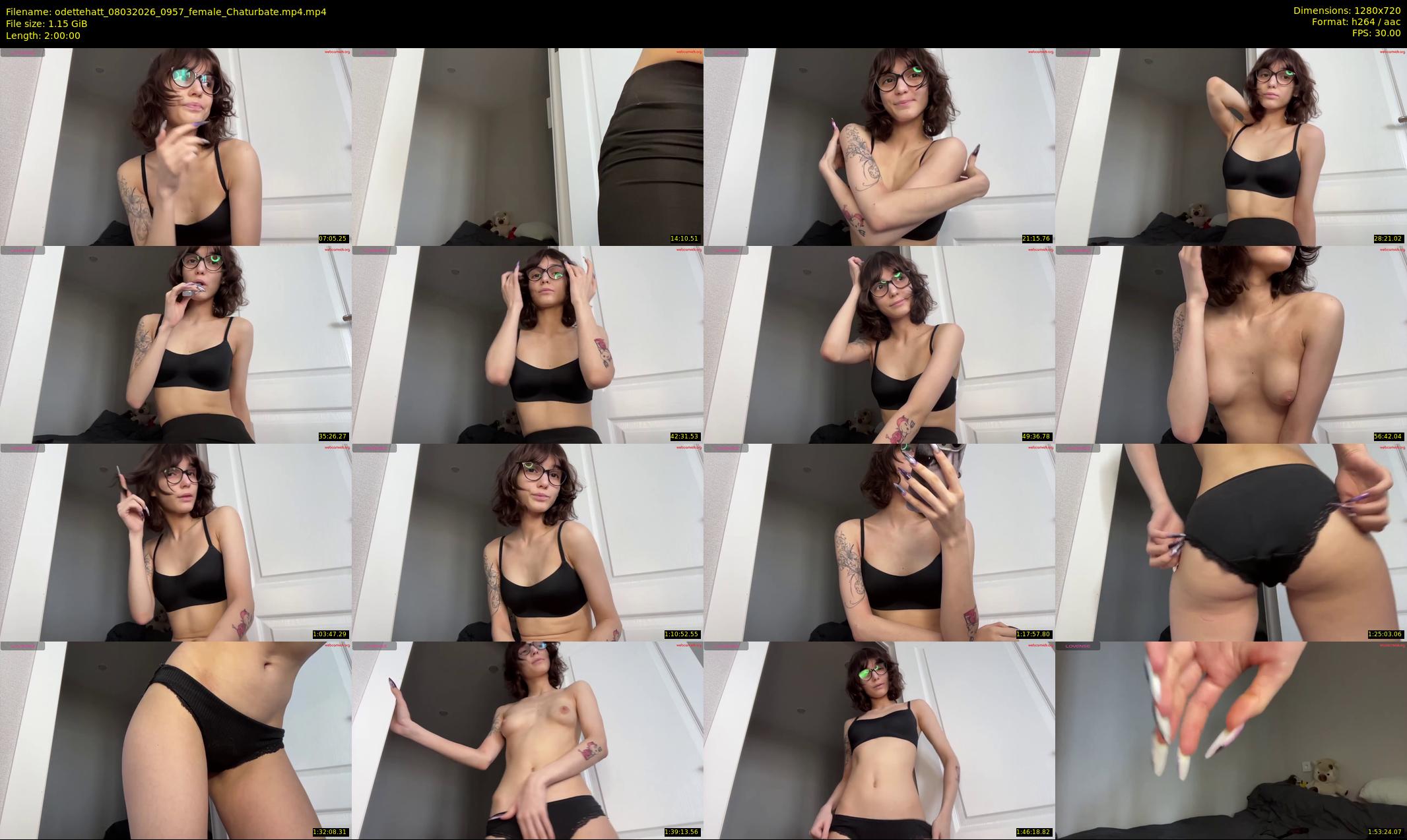 odettehatt — 120 minute Chaturbate female cam show recording, 720p, Mar 8, 2026