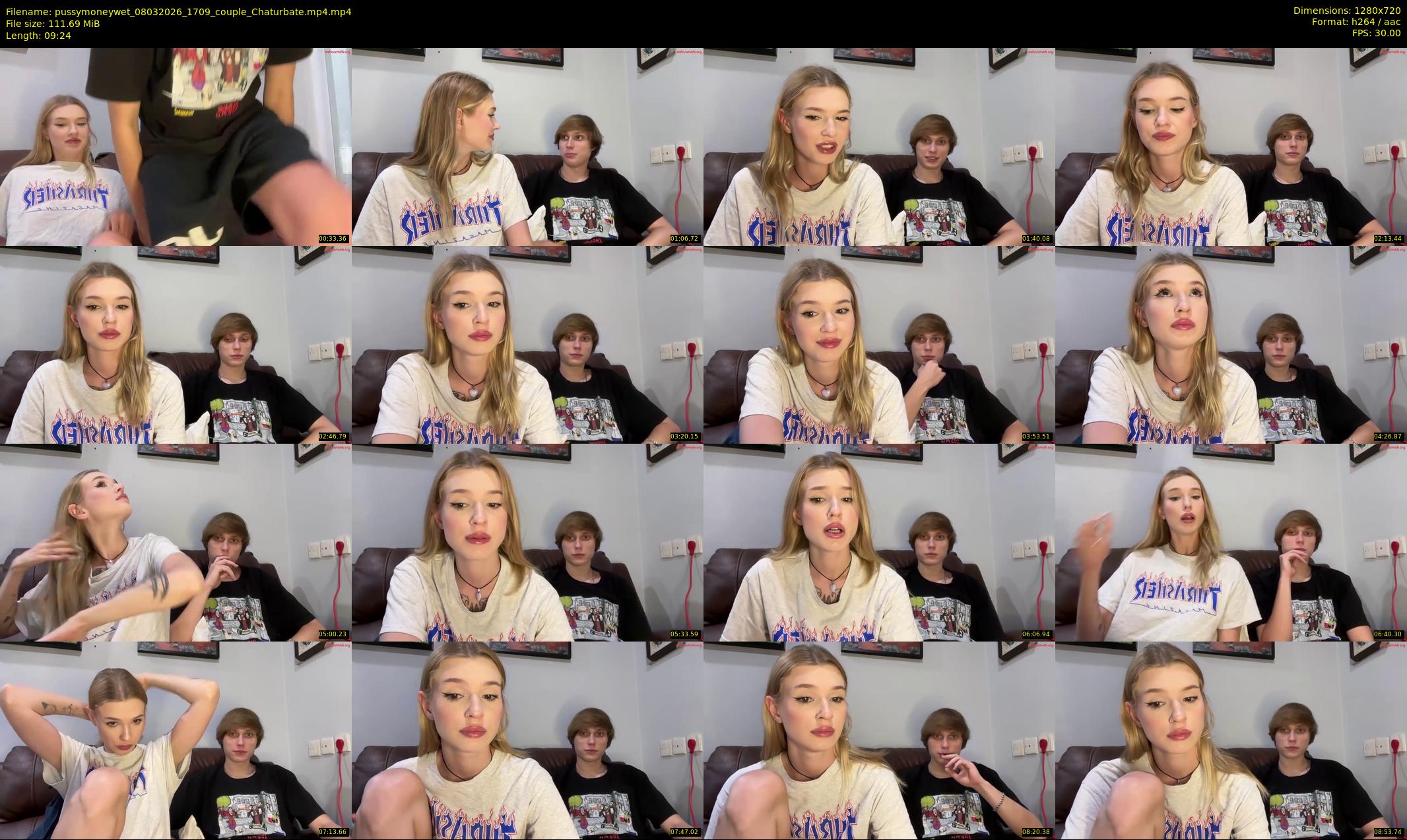 pussymoneywet — 10 minute Chaturbate couple cam show recording, 720p, Mar 8, 2026