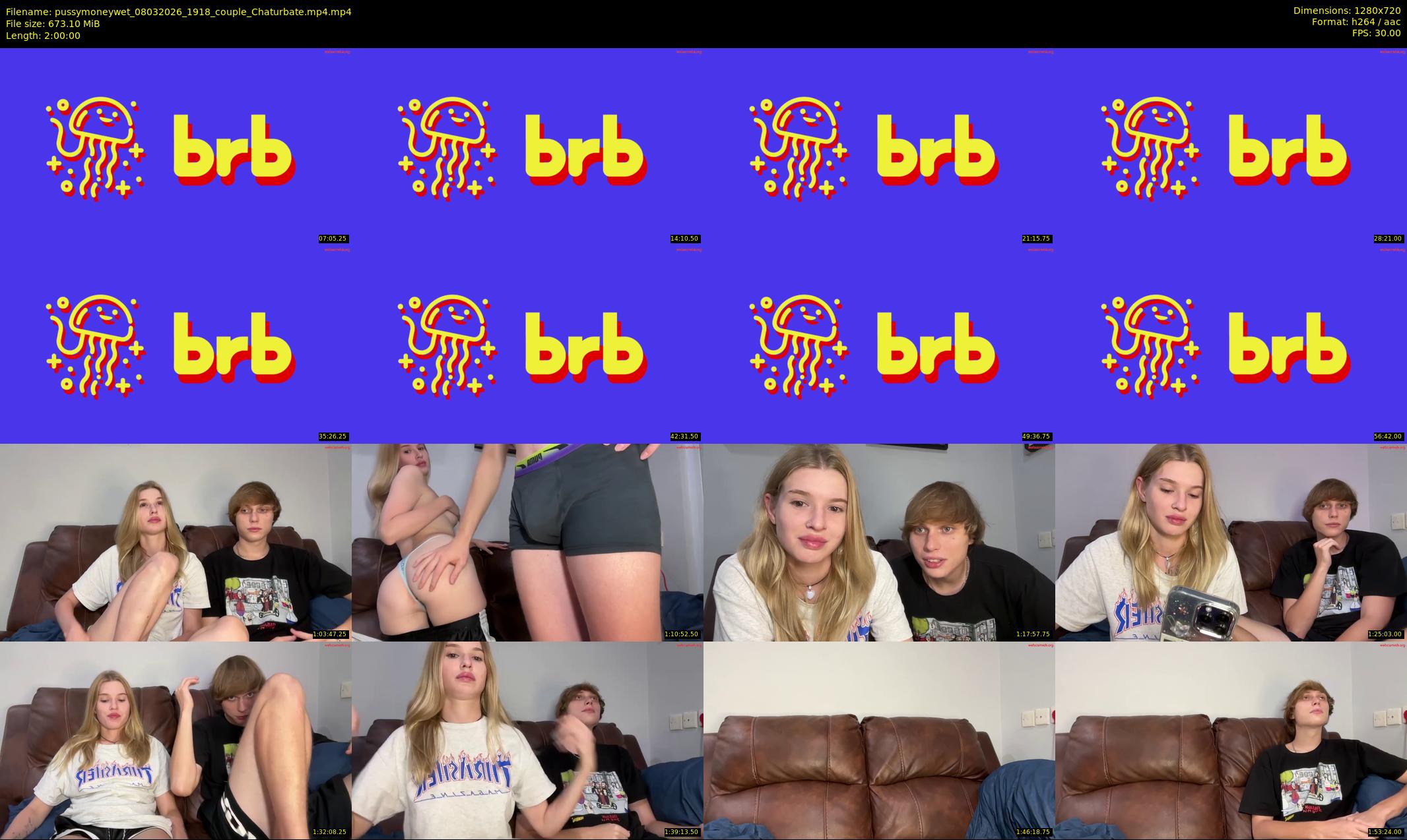 pussymoneywet — 120 minute Chaturbate couple cam show recording, 720p, Mar 8, 2026