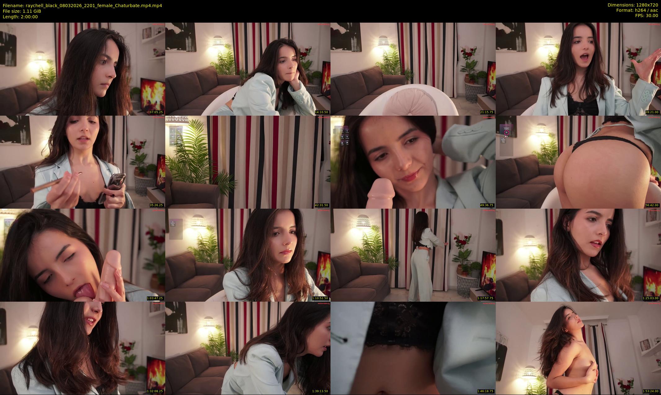 raychell_black — 120 minute Chaturbate female cam show recording, 720p, Mar 8, 2026