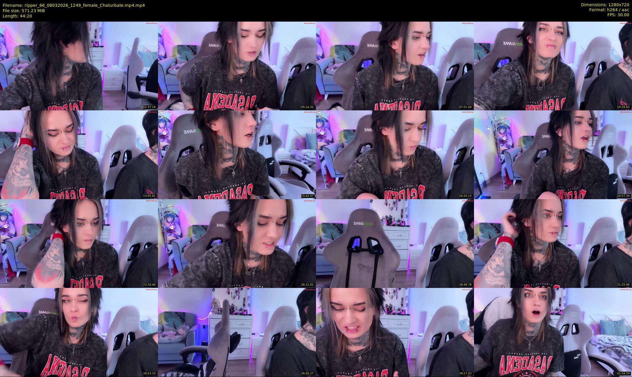 ripper_66 — 45 minute Chaturbate female cam show recording, 720p, Mar 8, 2026