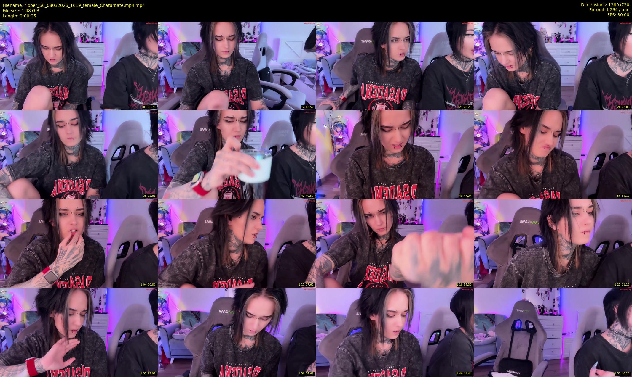 ripper_66 — 121 minute Chaturbate female cam show recording, 720p, Mar 8, 2026