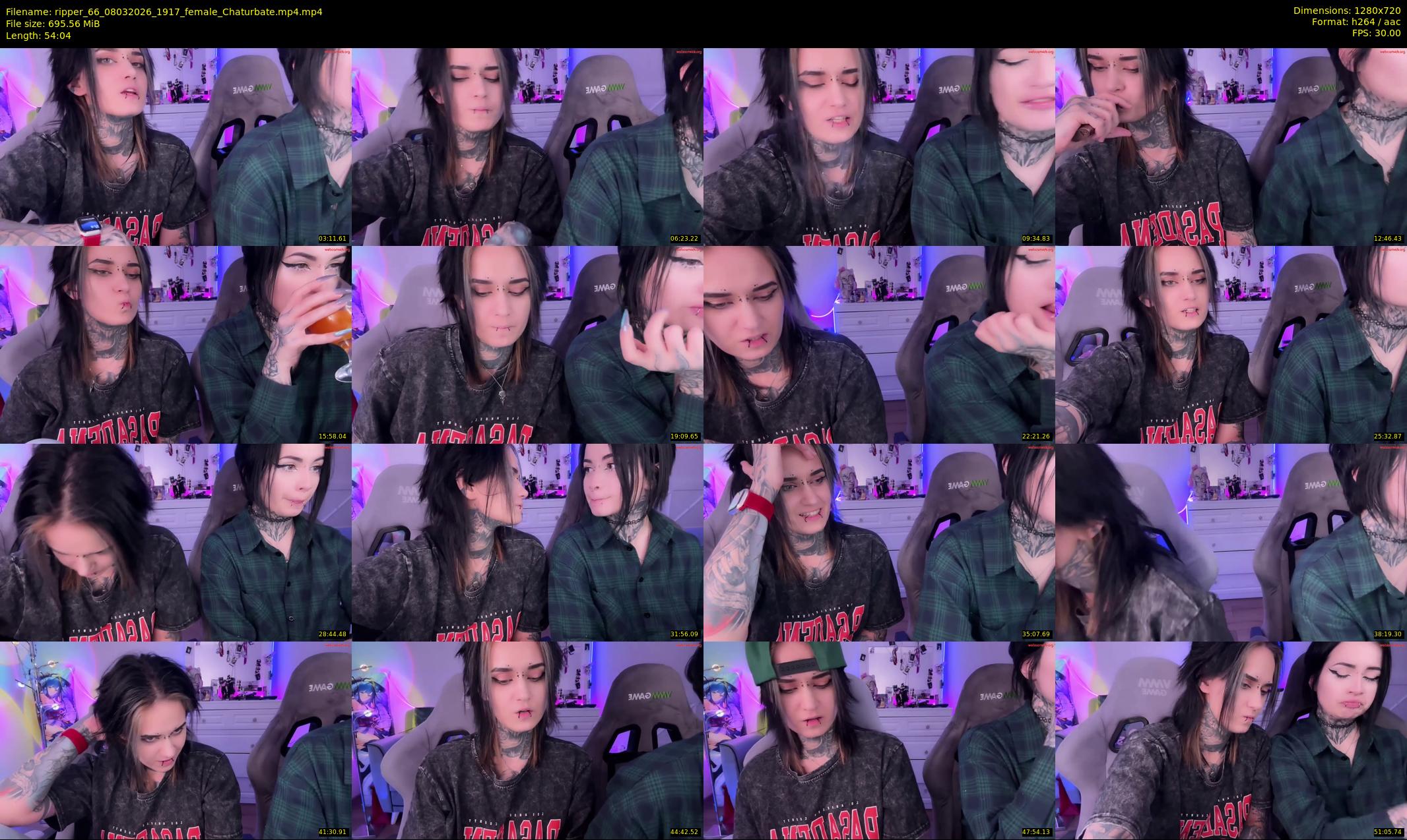 ripper_66 — 55 minute Chaturbate female cam show recording, 720p, Mar 8, 2026