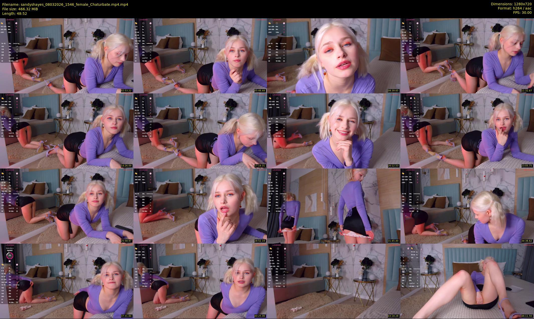 sandyshayes — 49 minute Chaturbate female cam show recording, 720p, Mar 8, 2026