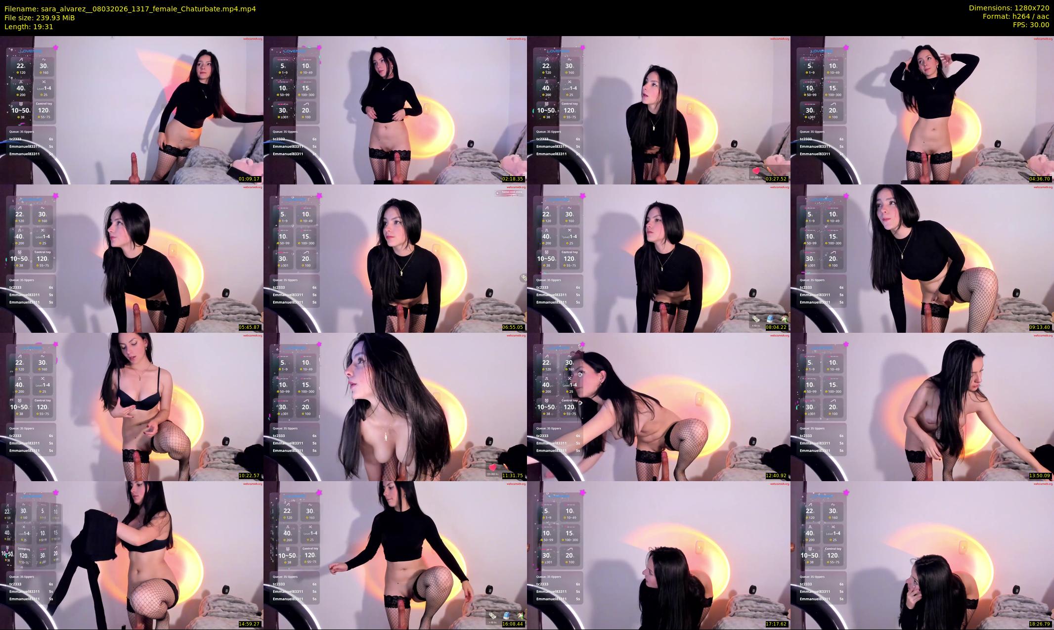 sara_alvarez_ — 20 minute Chaturbate female cam show recording, 720p, Mar 8, 2026
