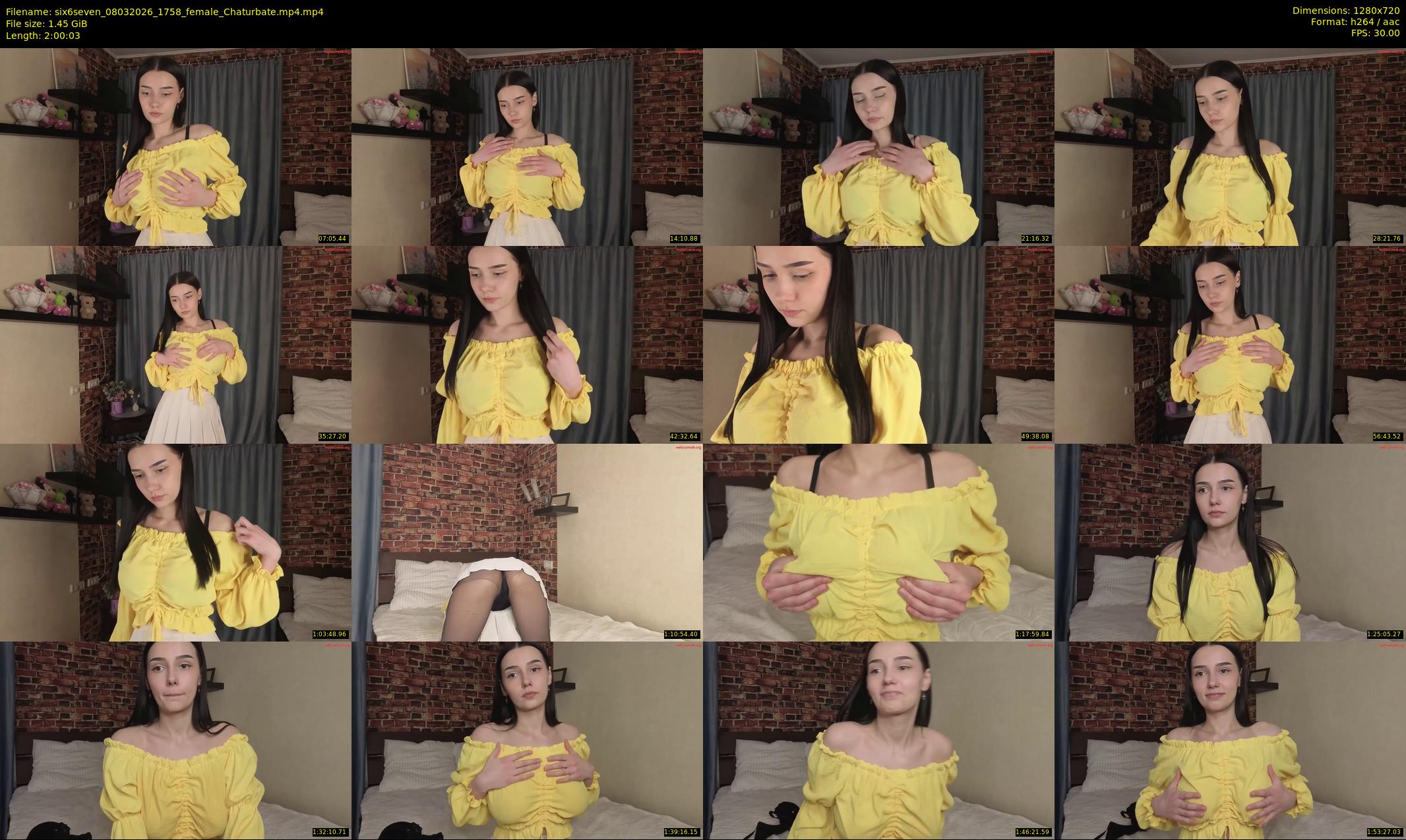 six6seven — 121 minute Chaturbate female cam show recording, 720p, Mar 8, 2026