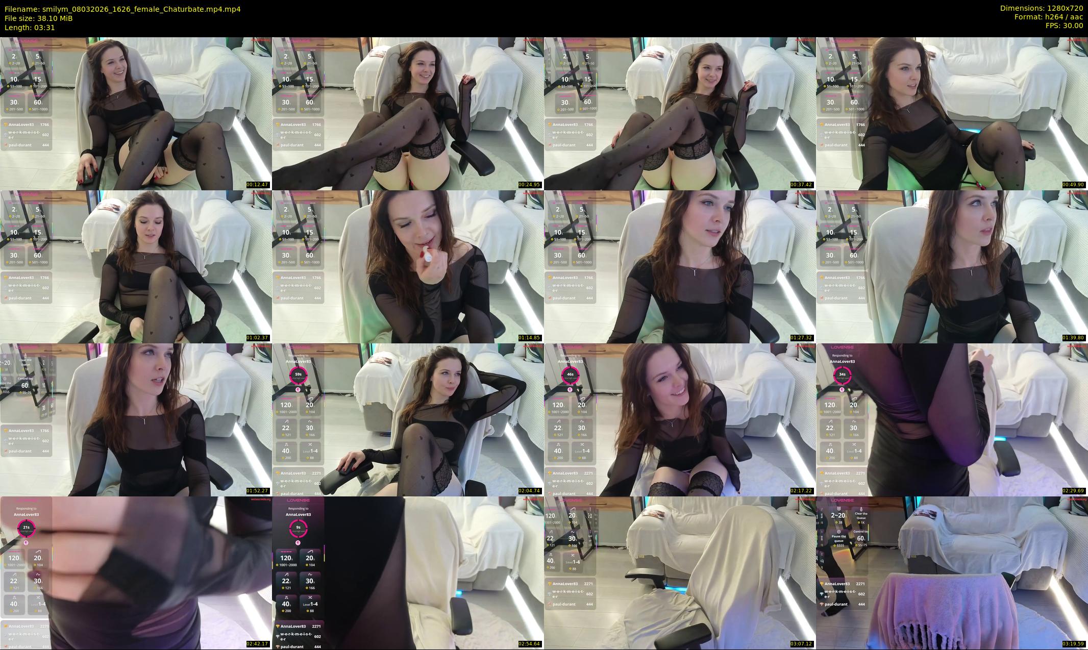 smilym — 4 minute Chaturbate female cam show recording, 720p, Mar 8, 2026