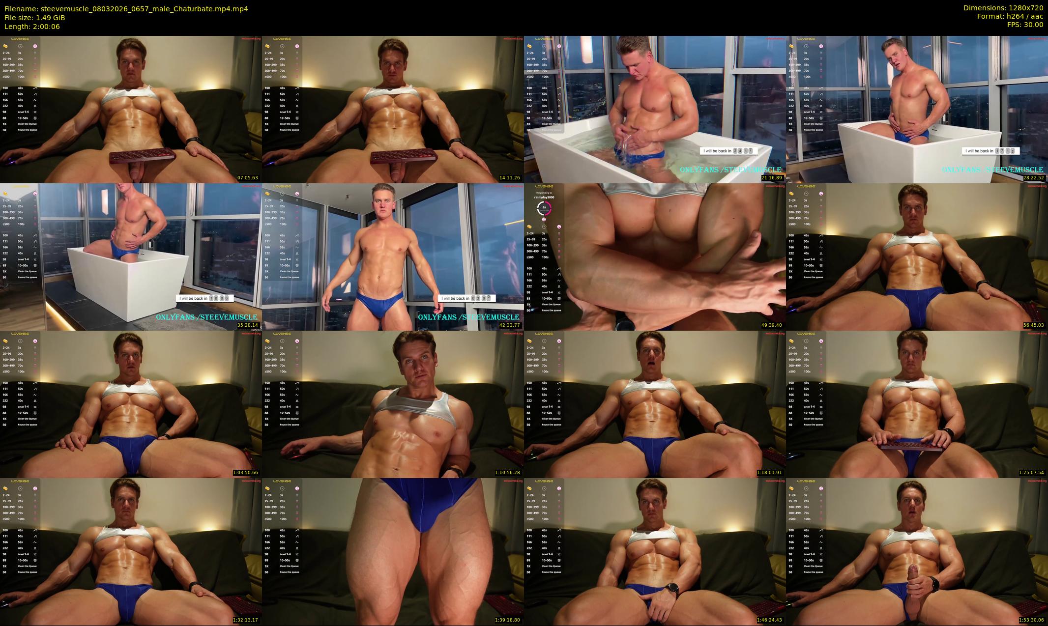 steevemuscle — 121 minute Chaturbate male cam show recording, 720p, Mar 8, 2026
