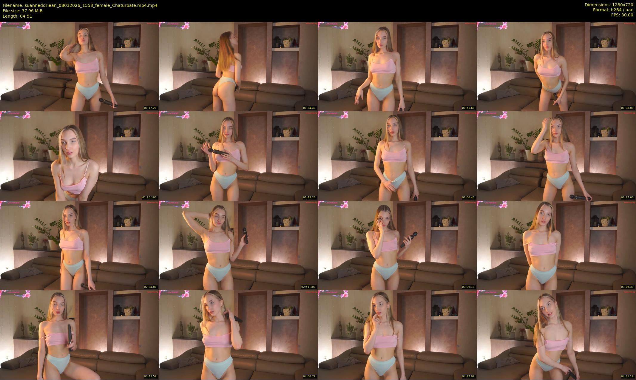 suannedoriean — 5 minute Chaturbate female cam show recording, 720p, Mar 8, 2026