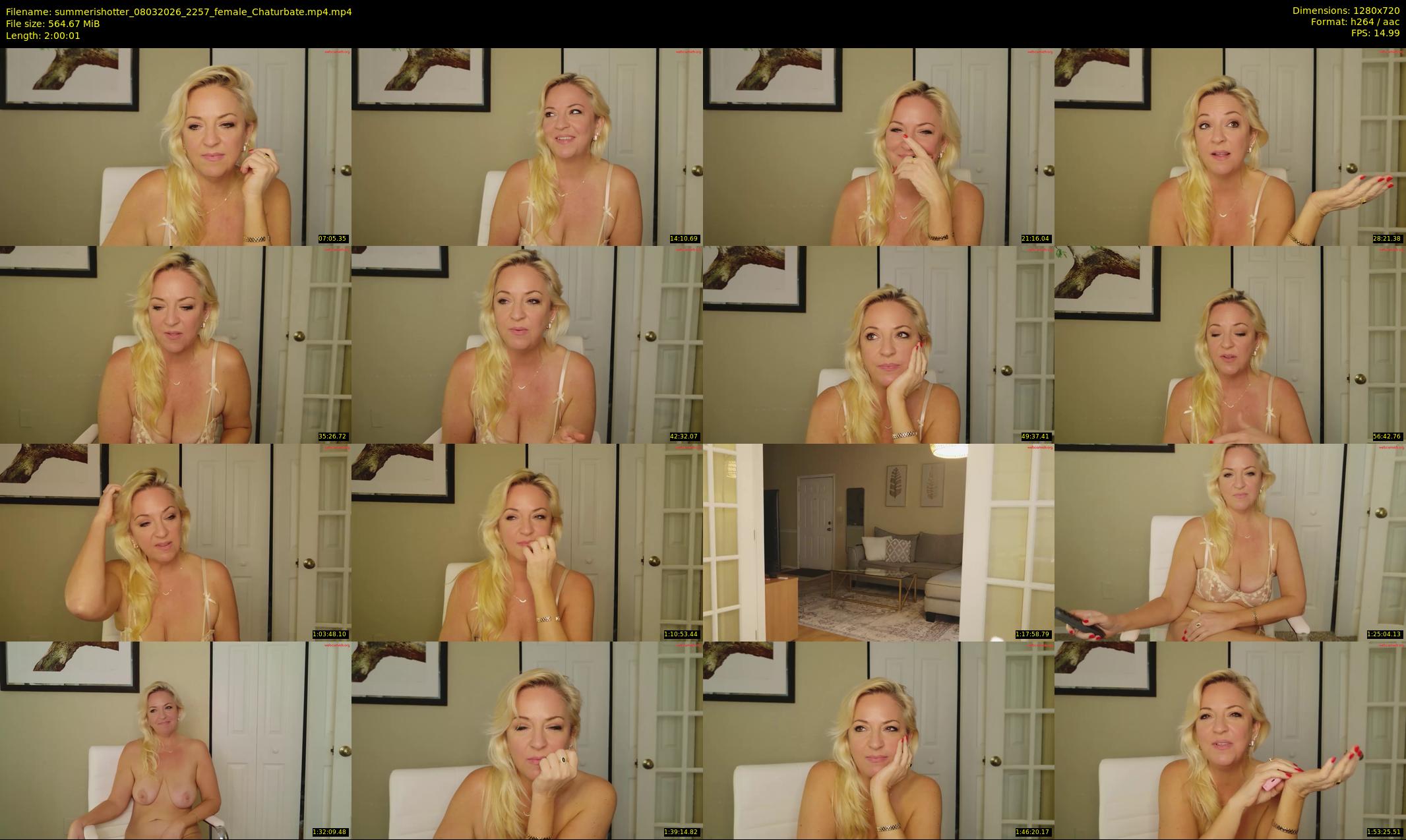 summerishotter — 121 minute Chaturbate female cam show recording, 720p, Mar 8, 2026