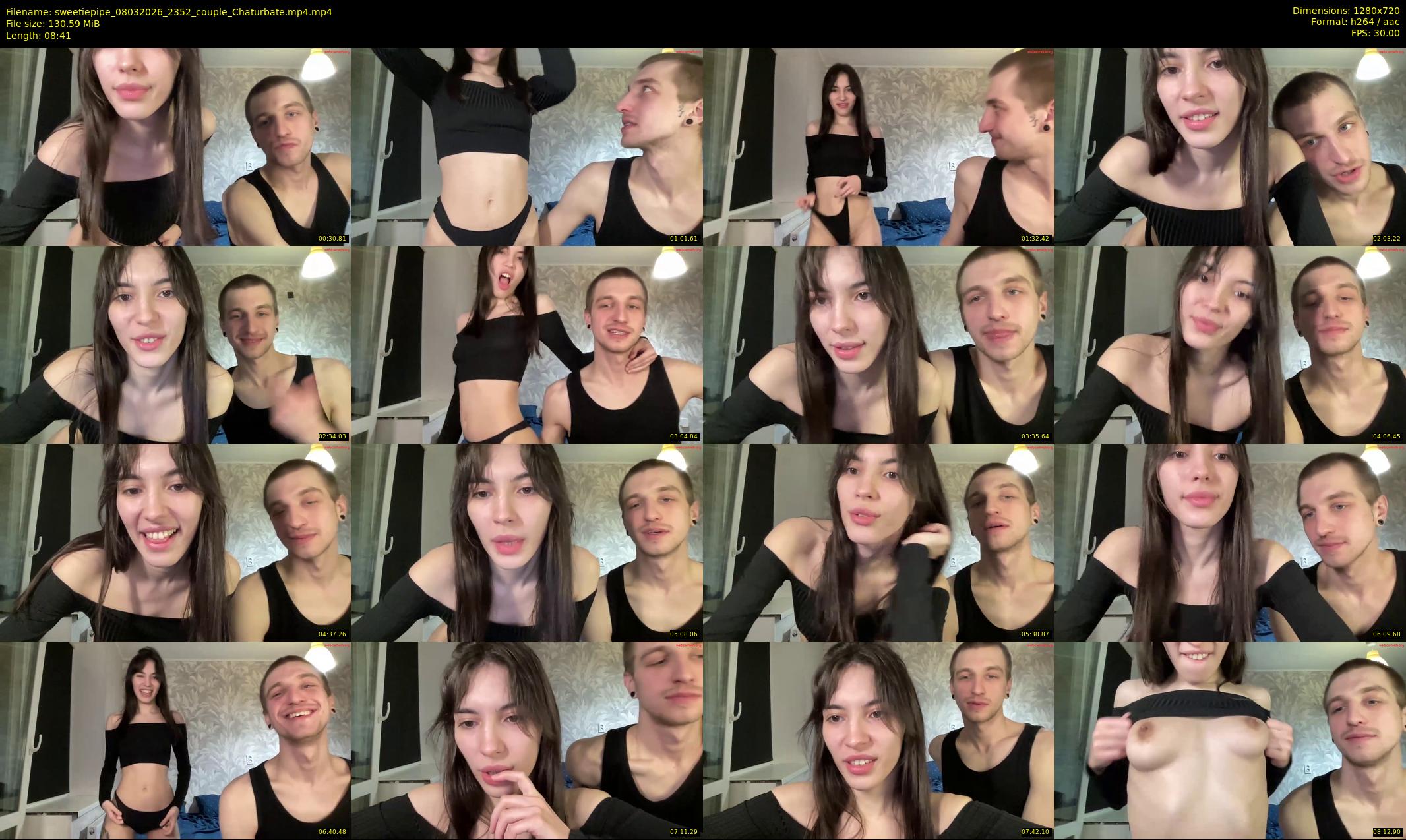sweetiepipe — 9 minute Chaturbate couple cam show recording, 720p, Mar 8, 2026