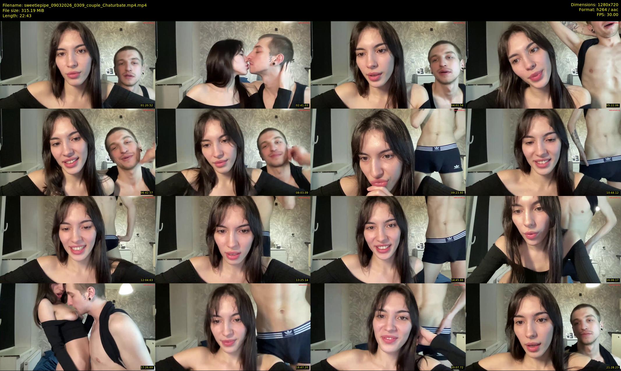 sweetiepipe — 23 minute Chaturbate couple cam show recording, 720p, Mar 9, 2026