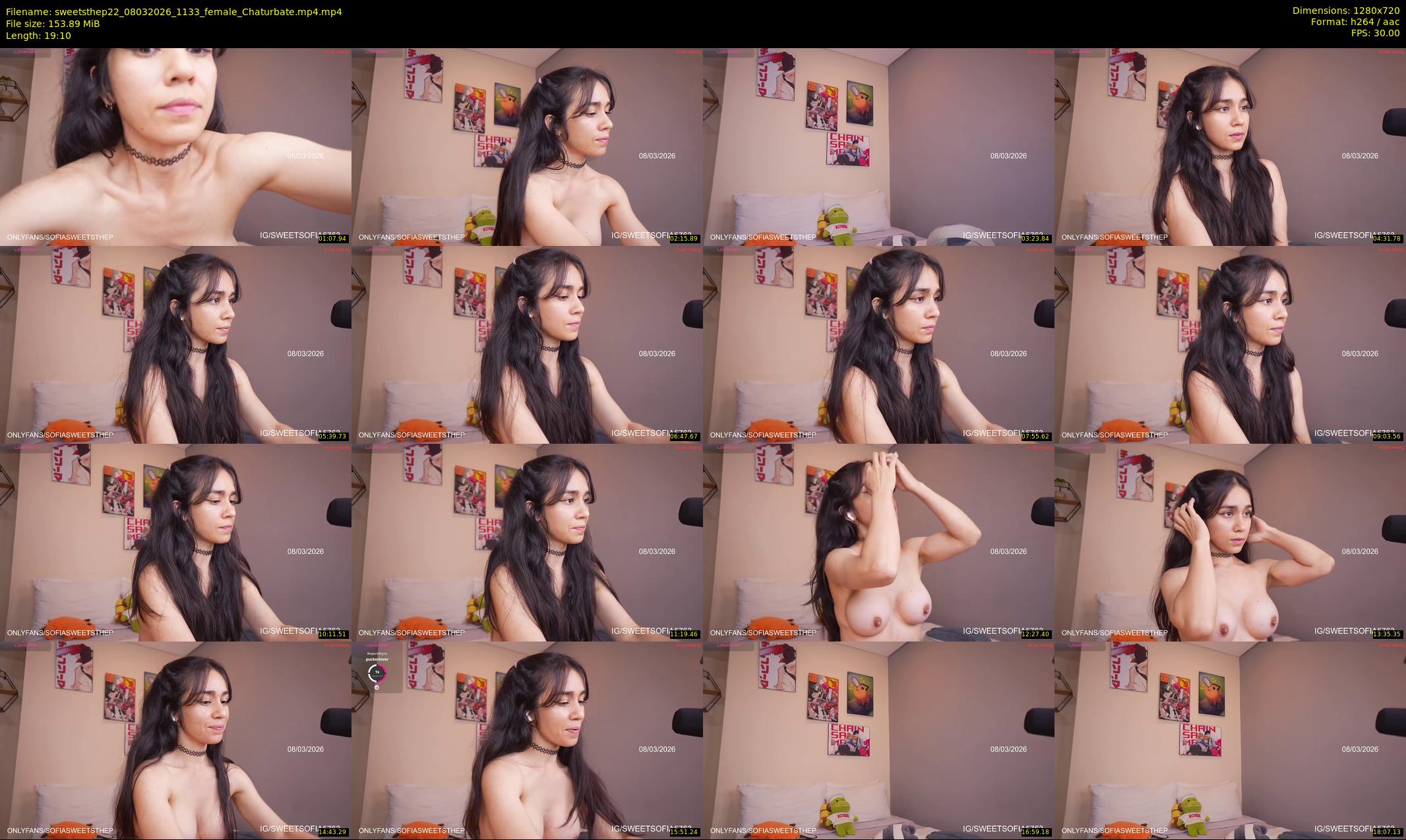 sweetsthep22 — 20 minute Chaturbate female cam show recording, 720p, Mar 8, 2026