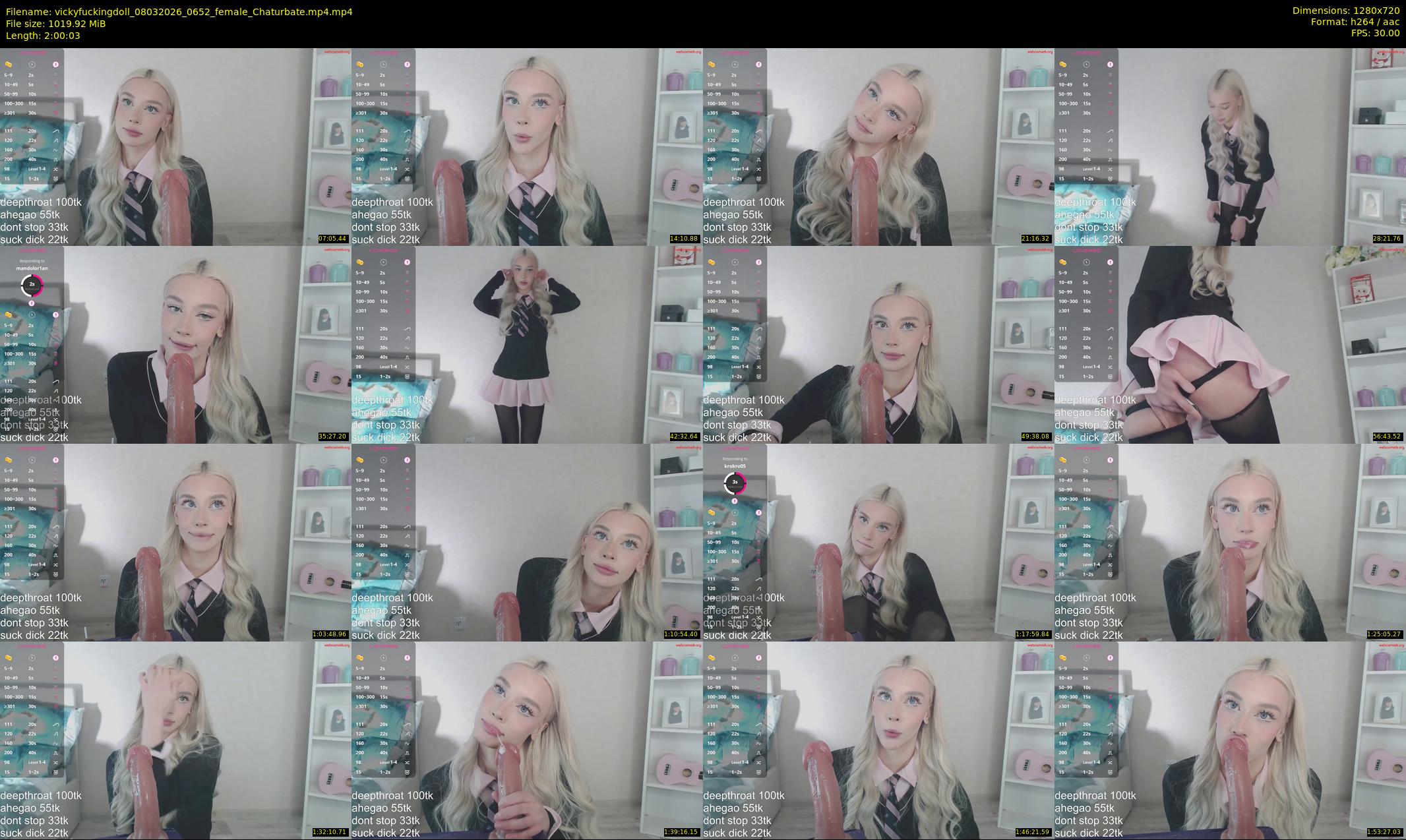 vickyfuckingdoll — 121 minute Chaturbate female cam show recording, 720p, Mar 8, 2026