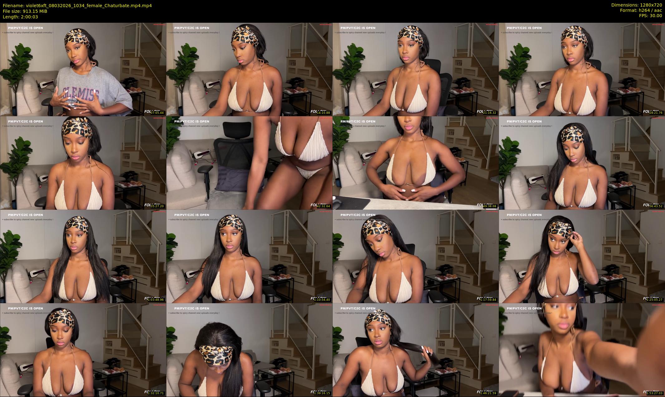 violet6xft — 121 minute Chaturbate female cam show recording, 720p, Mar 8, 2026