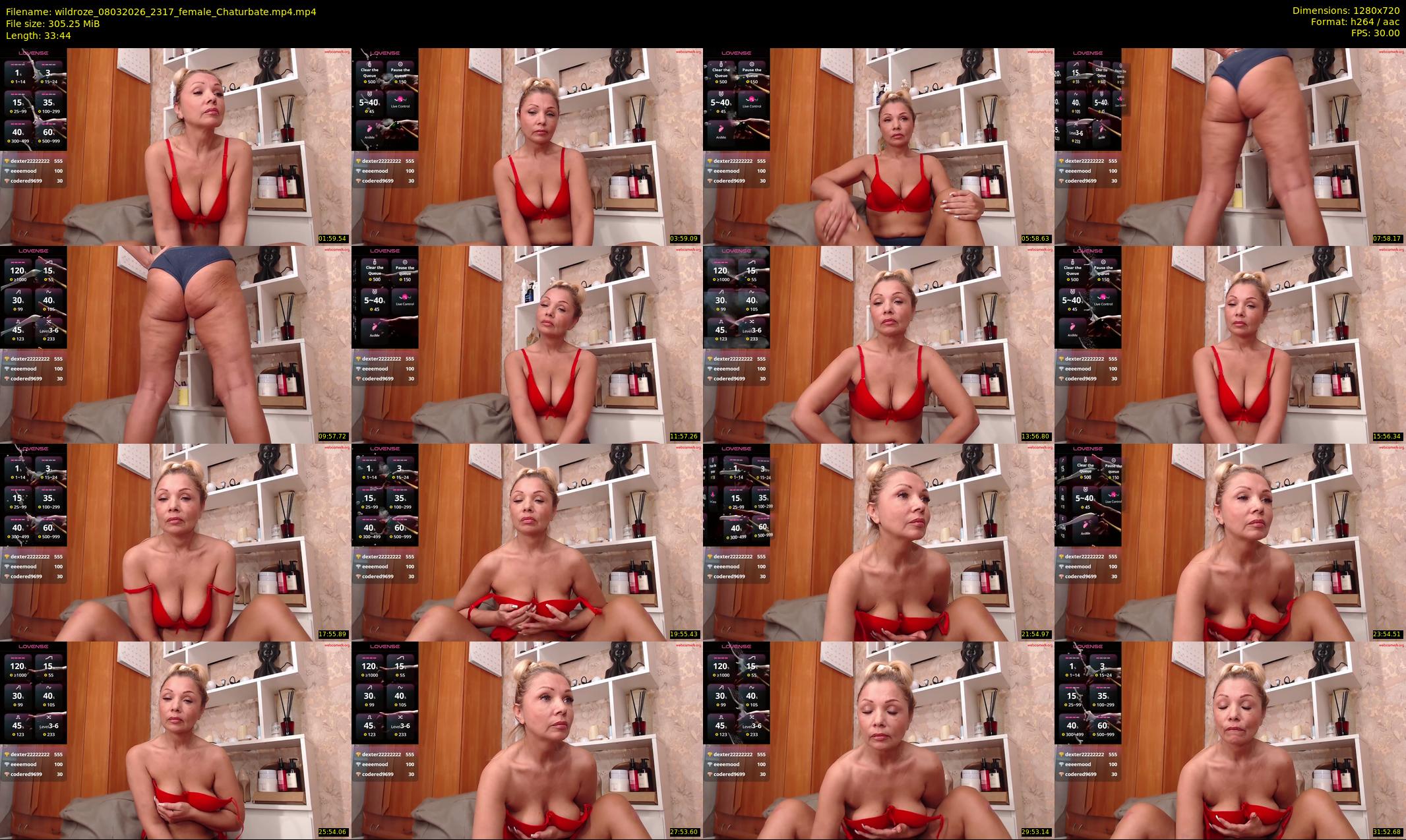 wildroze — 34 minute Chaturbate female cam show recording, 720p, Mar 8, 2026