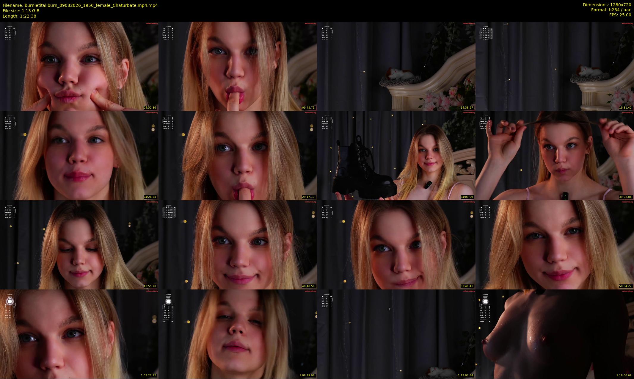 burnletitallburn — 83 minute Chaturbate female cam show recording, 720p, Mar 9, 2026
