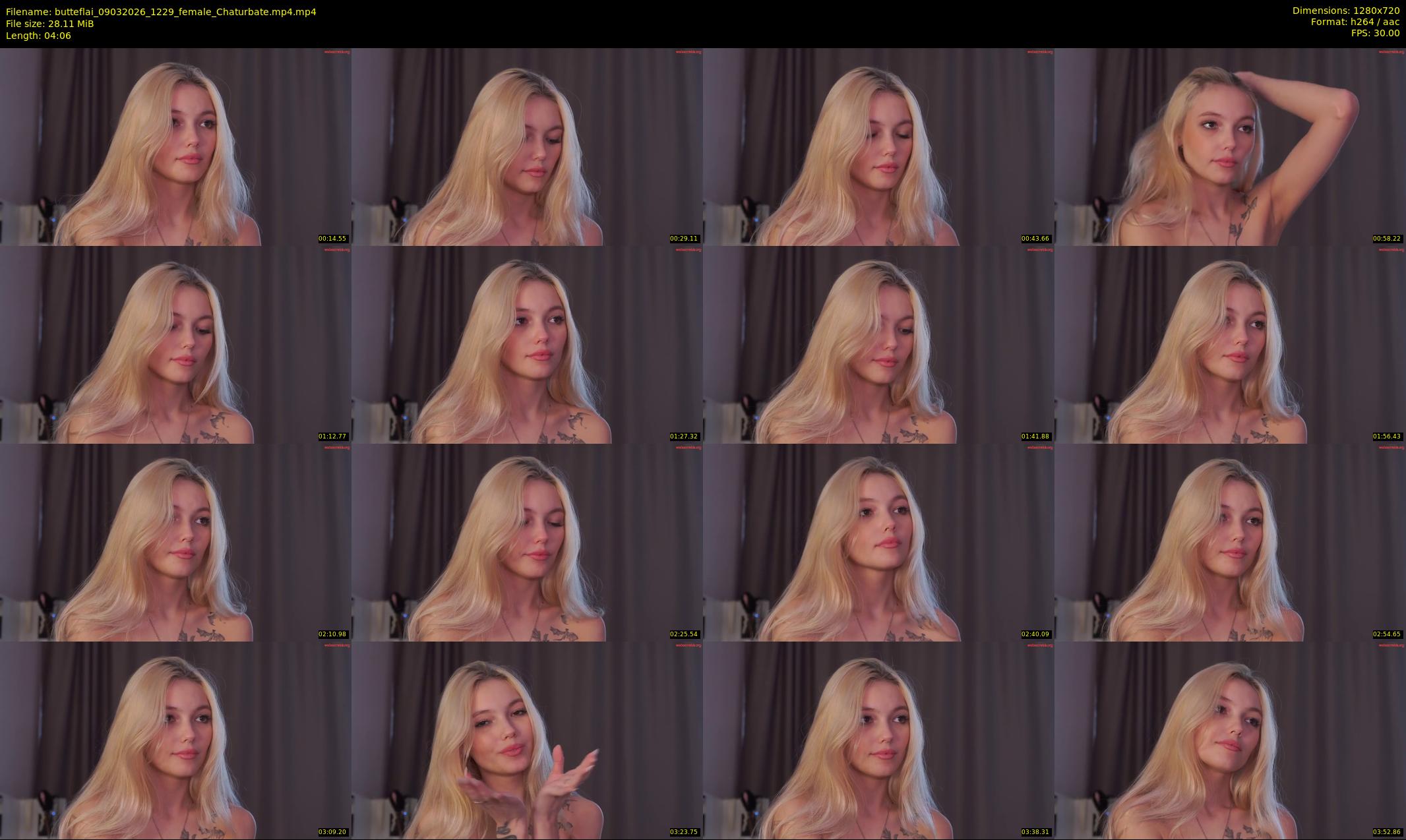 butteflai — 5 minute Chaturbate female cam show recording, 720p, Mar 9, 2026