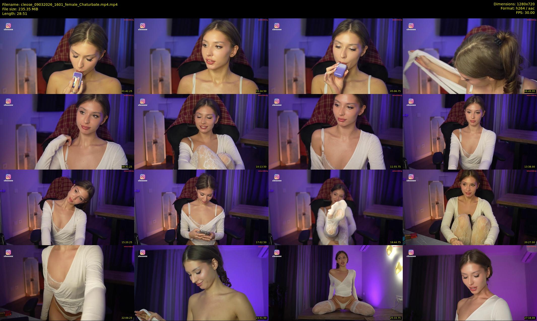 cleose — 29 minute Chaturbate female cam show recording, 720p, Mar 9, 2026