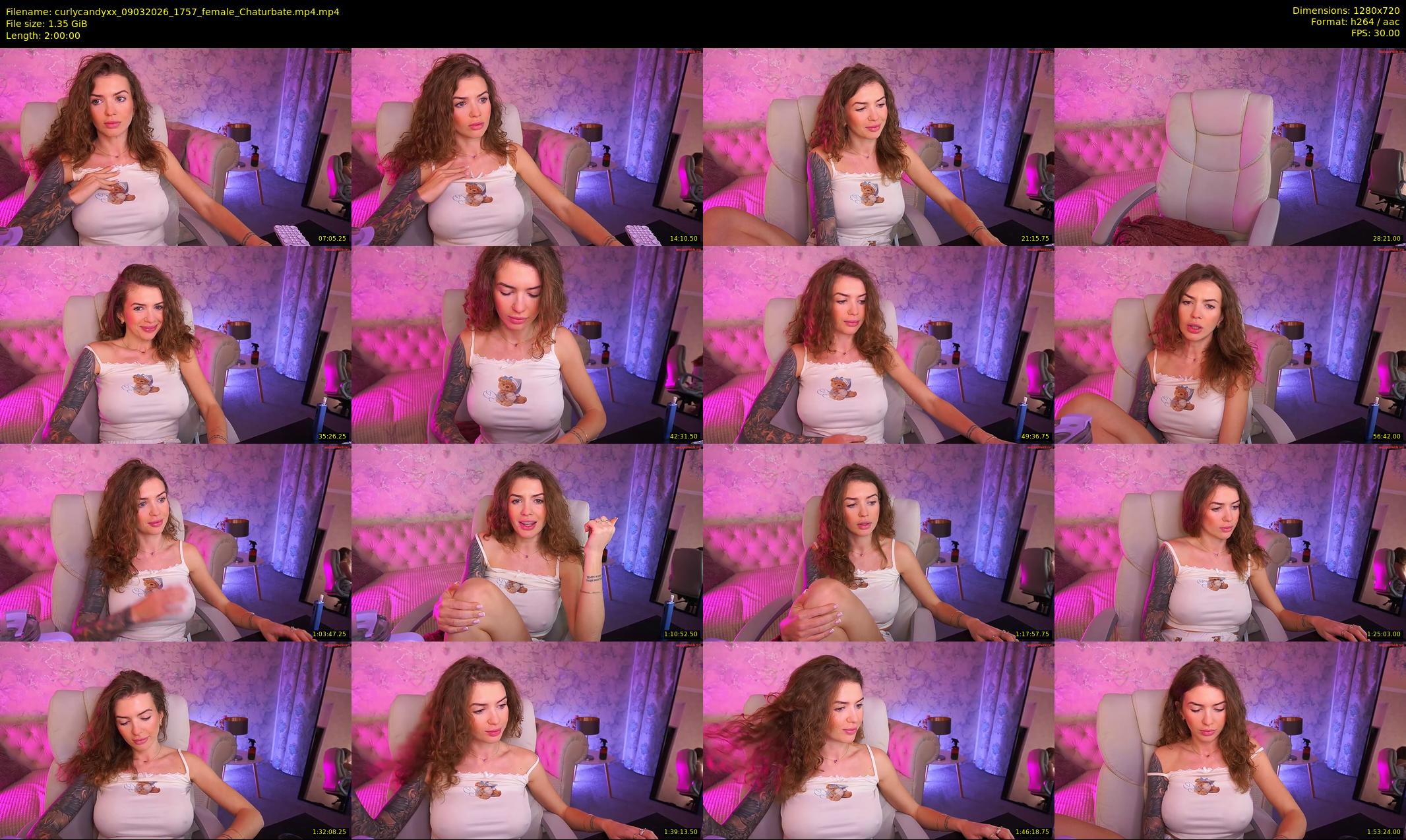 curlycandyxx — 120 minute Chaturbate female cam show recording, 720p, Mar 9, 2026