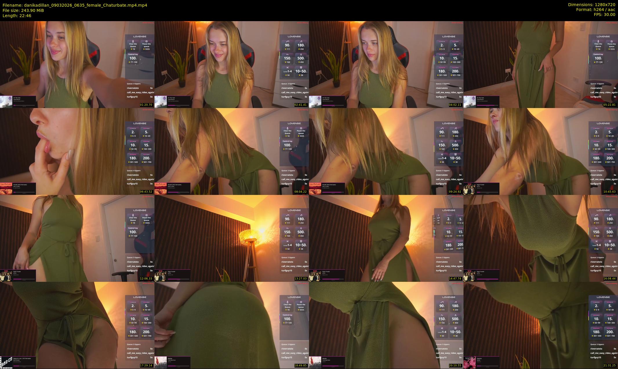 danikadillan — 23 minute Chaturbate female cam show recording, 720p, Mar 9, 2026