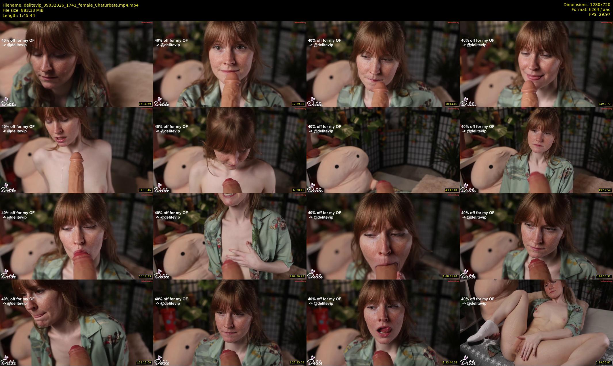 delitevip — 106 minute Chaturbate female cam show recording, 720p, Mar 9, 2026