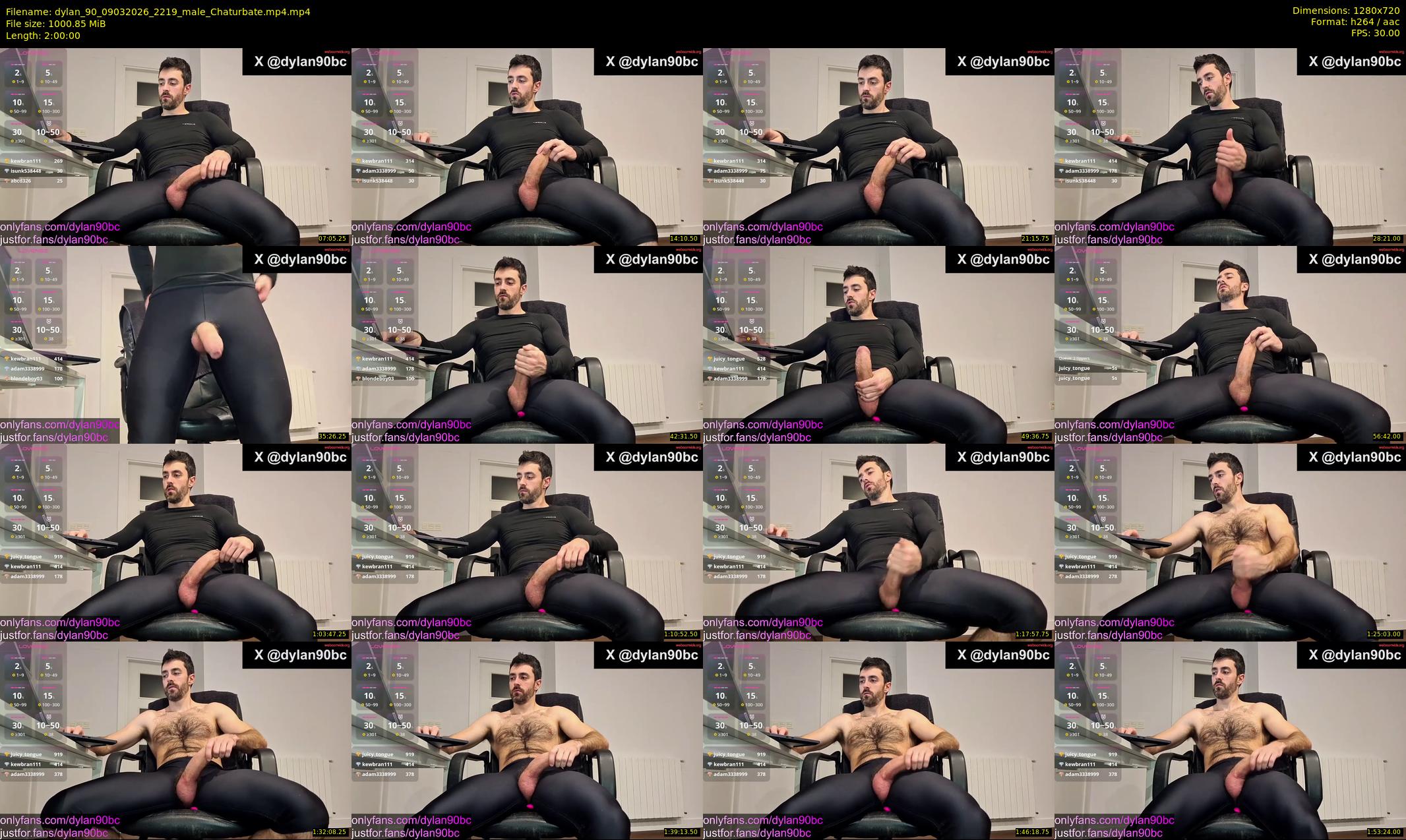 dylan_90 — 120 minute Chaturbate male cam show recording, 720p, Mar 9, 2026